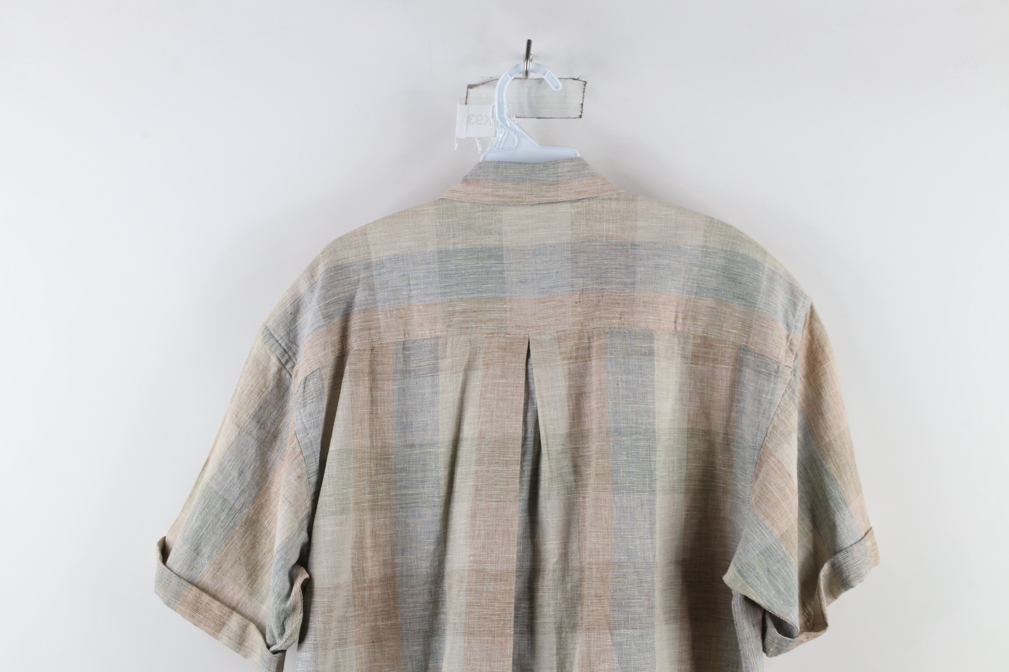 Vintage Vintage 90s Streetwear Pastel Linen Blend Button Down Shirt Size US M / EU 48-50 / 2 - 10 Thumbnail