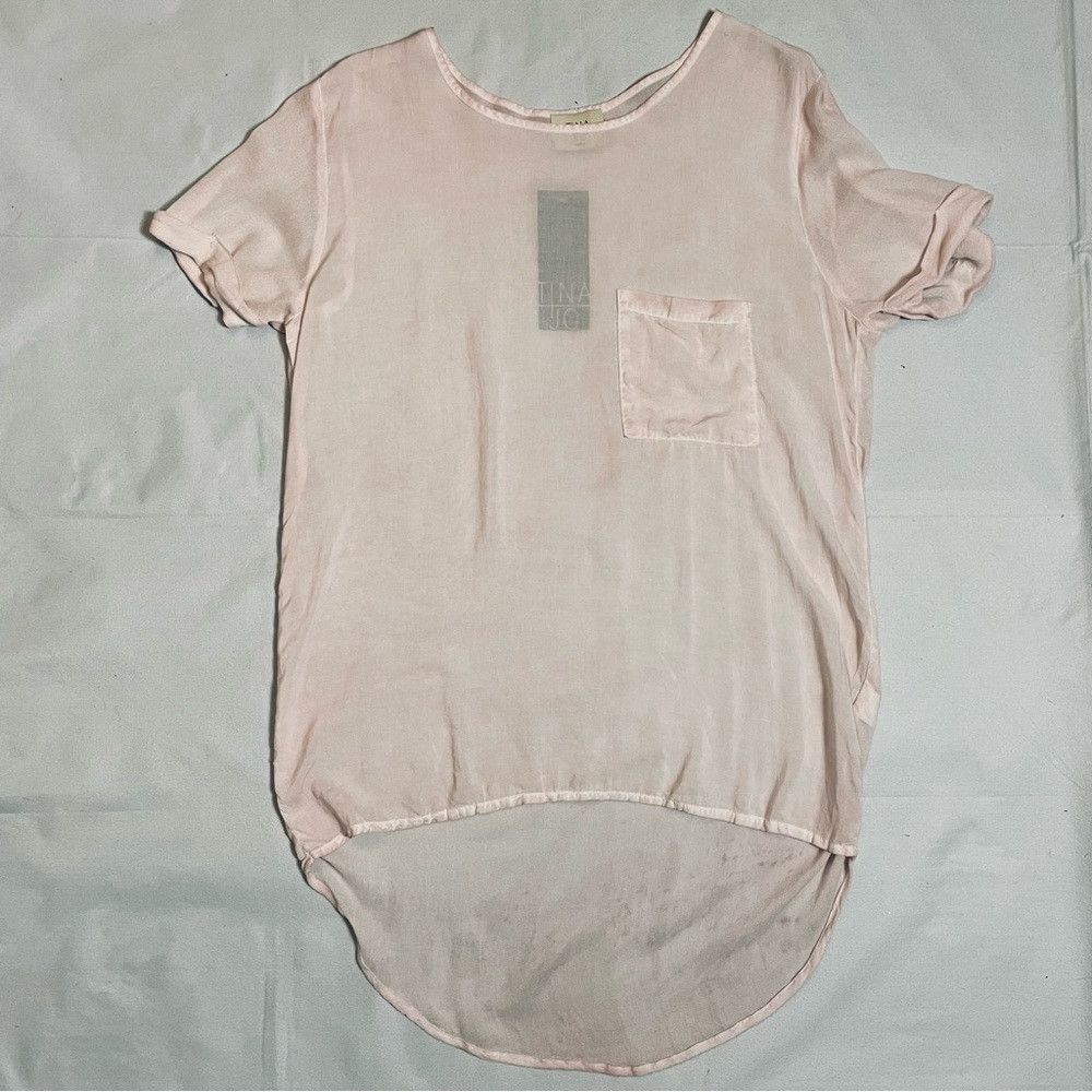 Other NWT New Tina + Jo Pink Short Sleeve Hi-Low Top Size S Size S / US 4 / IT 40 - 6 Thumbnail