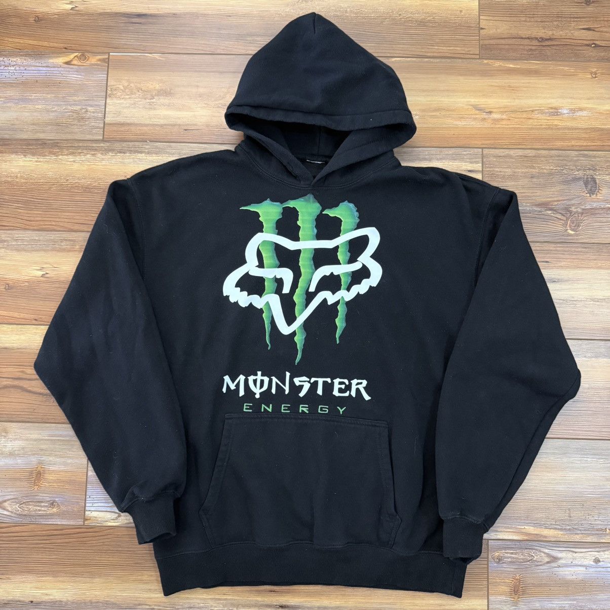 Fox Racing Monster Energy Fox Racing Black Pullover Hoodie Sweatshirt Size US L / EU 52-54 / 3 - 1 Thumbnail