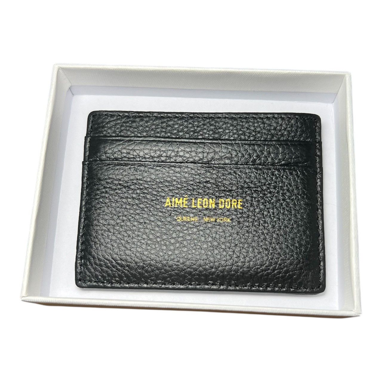 Aime Leon Dore Aimé Leon Dore Black Leather Card Holder Wallet Size ONE SIZE - 1 Thumbnail