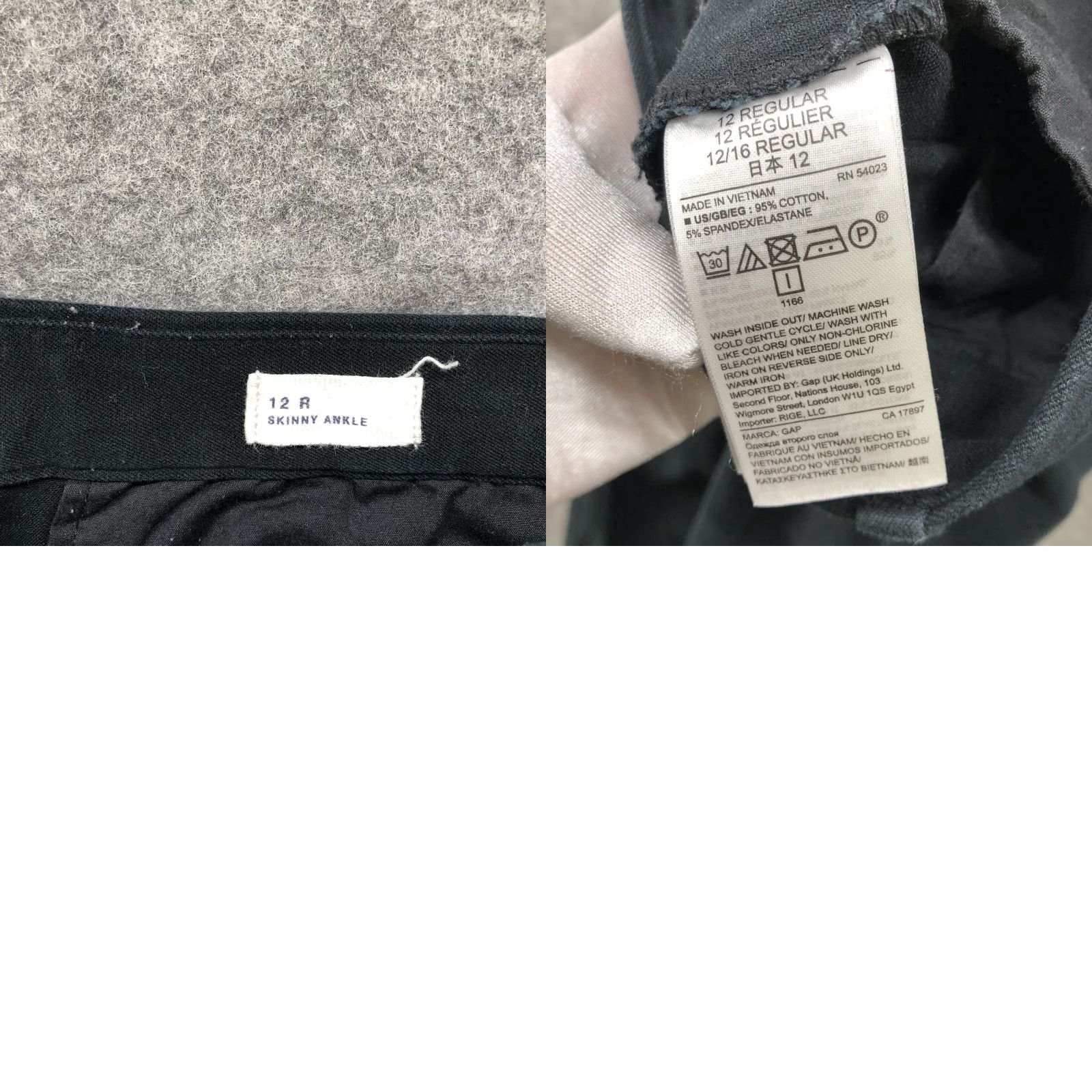 Gap GAP Skinny Ankle Jeans Womens Size 12R True Black Mid Rise Zip Pocket Slim 24.5 in Inseam Jeans Womens Black Pocket Jeans GAP Size 34" / US 12 / IT 48 - 8 Thumbnail