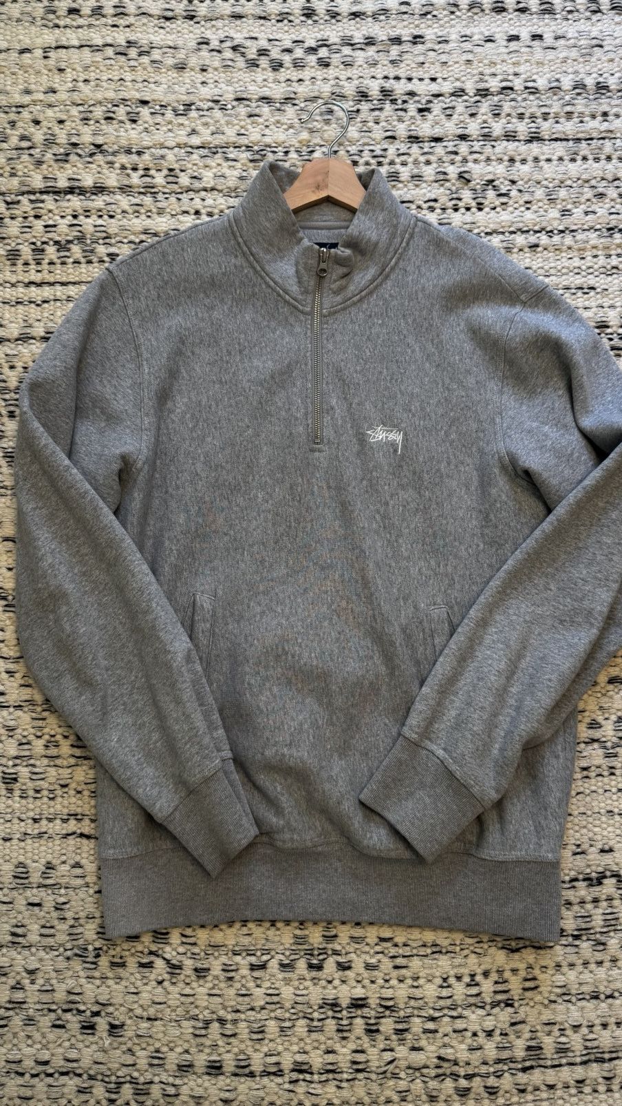 Stussy Stussy Stock Logo Mock - Grey Heather Size US M / EU 48-50 / 2 - 1 Thumbnail