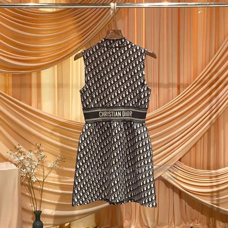 Dior Dior Color-Block Cotton Blend Dress . Size M / US 6-8 / IT 42-44 - 2 Thumbnail