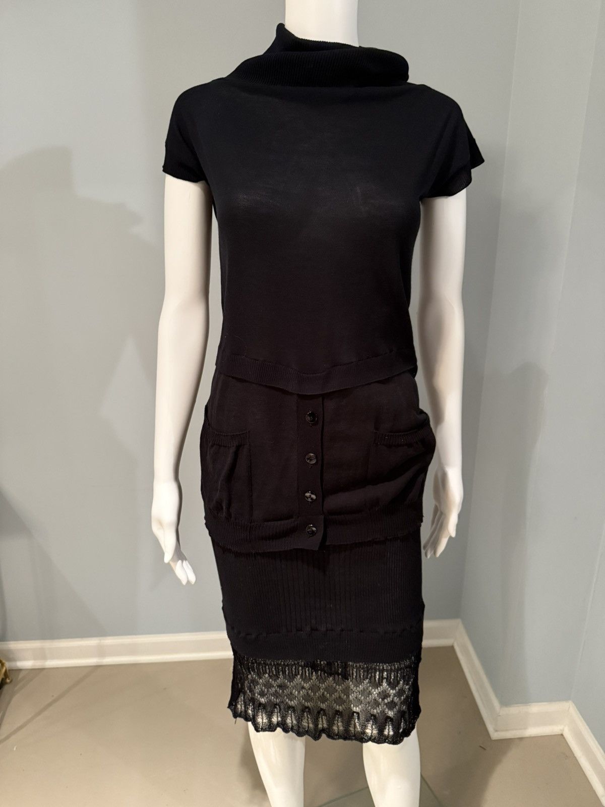 Jean Paul Gaultier Vintage Jean Paul Gaultier 3 tier / turtleneck dress Size S / US 4 / IT 40 - 1 Thumbnail