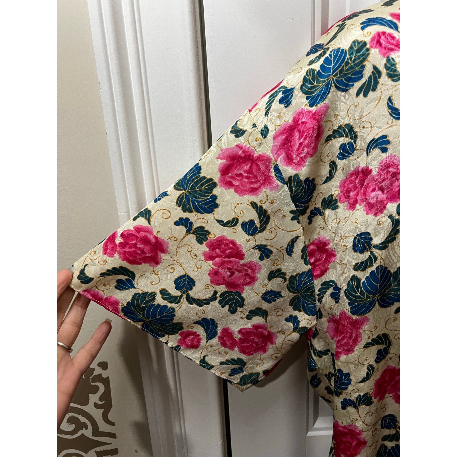 Victoria's Secret Gold Label vintage Satin Floral Pajama Top night shirt M Size M / US 6-8 / IT 42-44 - 4 Thumbnail