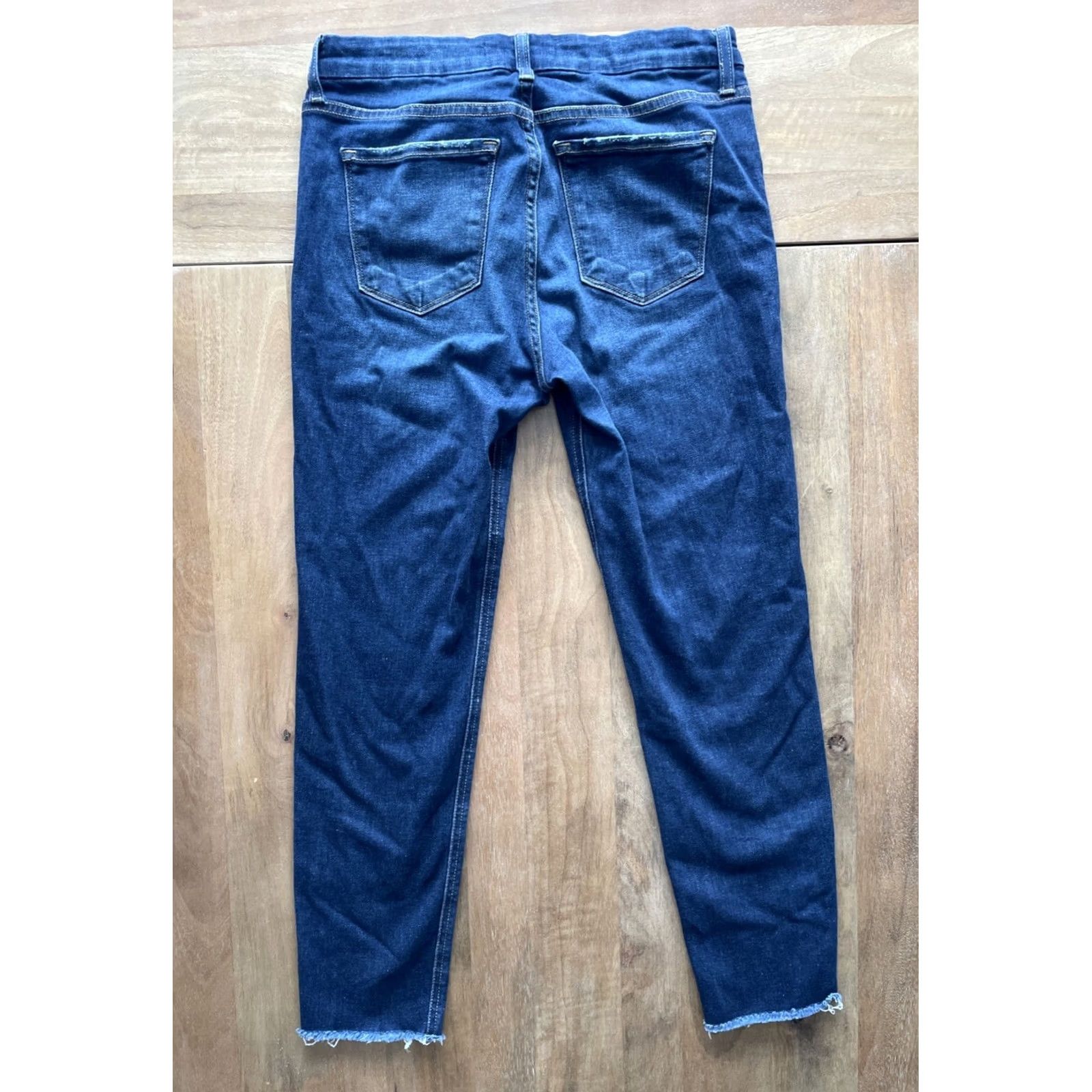 Vintage Flying Monkey Jeans Womens Skinny 29x26 Dark Wash Denim Stretch 5-Pocket City USA Blue Womens Jeans Clothing Size 29" - 2 Thumbnail