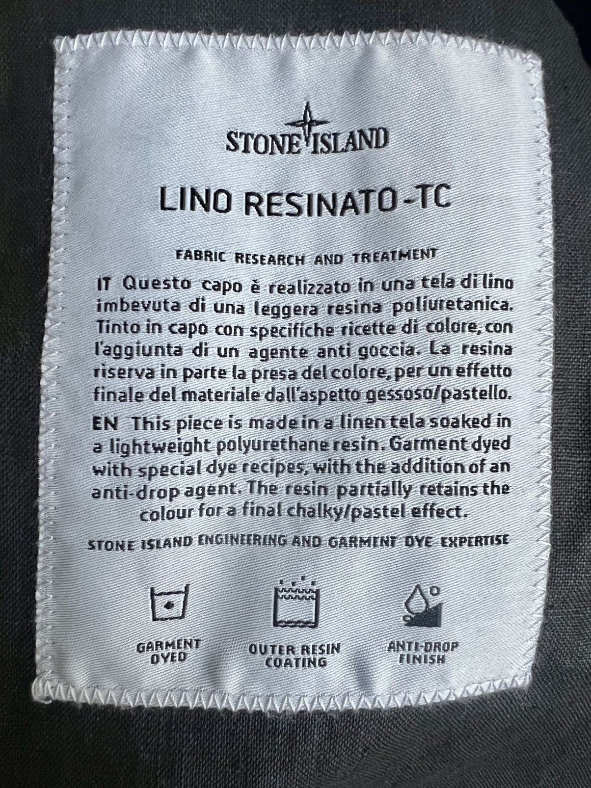 Stone Island STONE ISLAND Linen Resin-TC coat Navy Men Sz- L Size US L / EU 52-54 / 3 - 4 Thumbnail