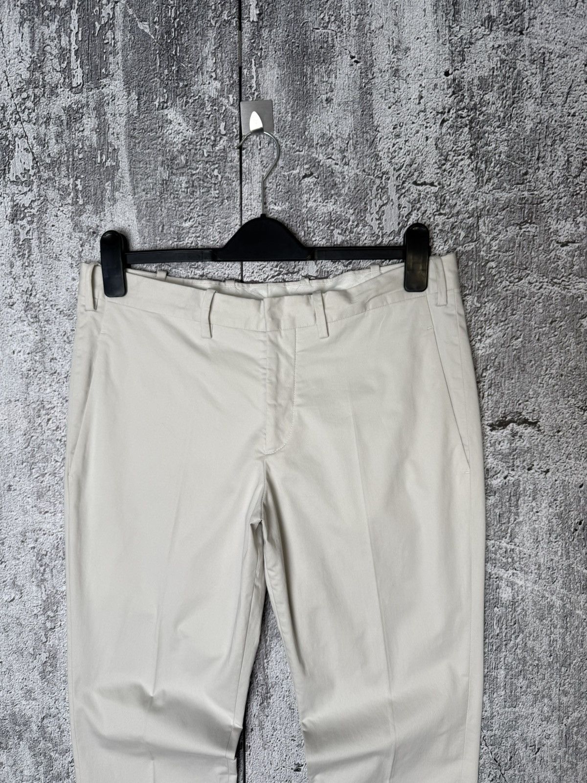slim fit dress slacks Beige Slim Fit Dress Pants Flat Front Pre-hemmed main image 1