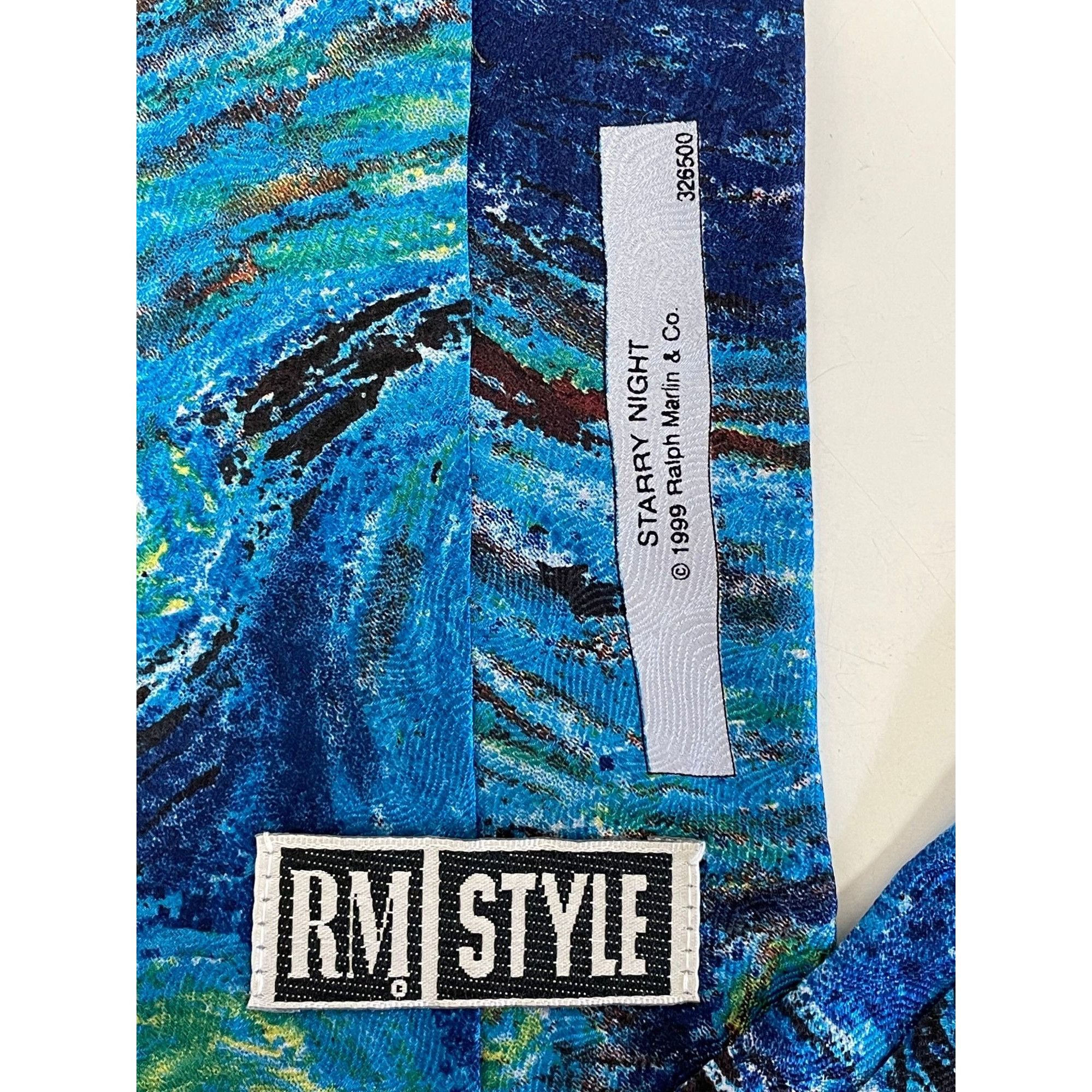 Other Vtg 1999 Ralph Marlin RM Style STARRY NIGHT Silk Neck Tie Size ONE SIZE - 2 Thumbnail
