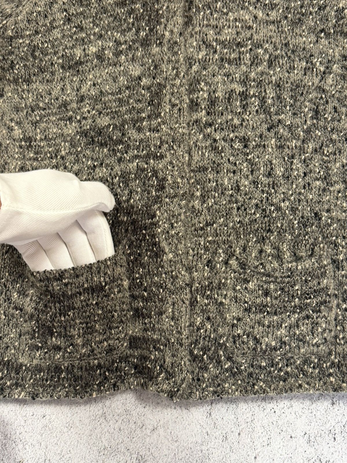 Prada Prada Charcoal Mohair Cardigan with Shearling Trim size 44 Size M / US 6-8 / IT 42-44 - 9 Thumbnail