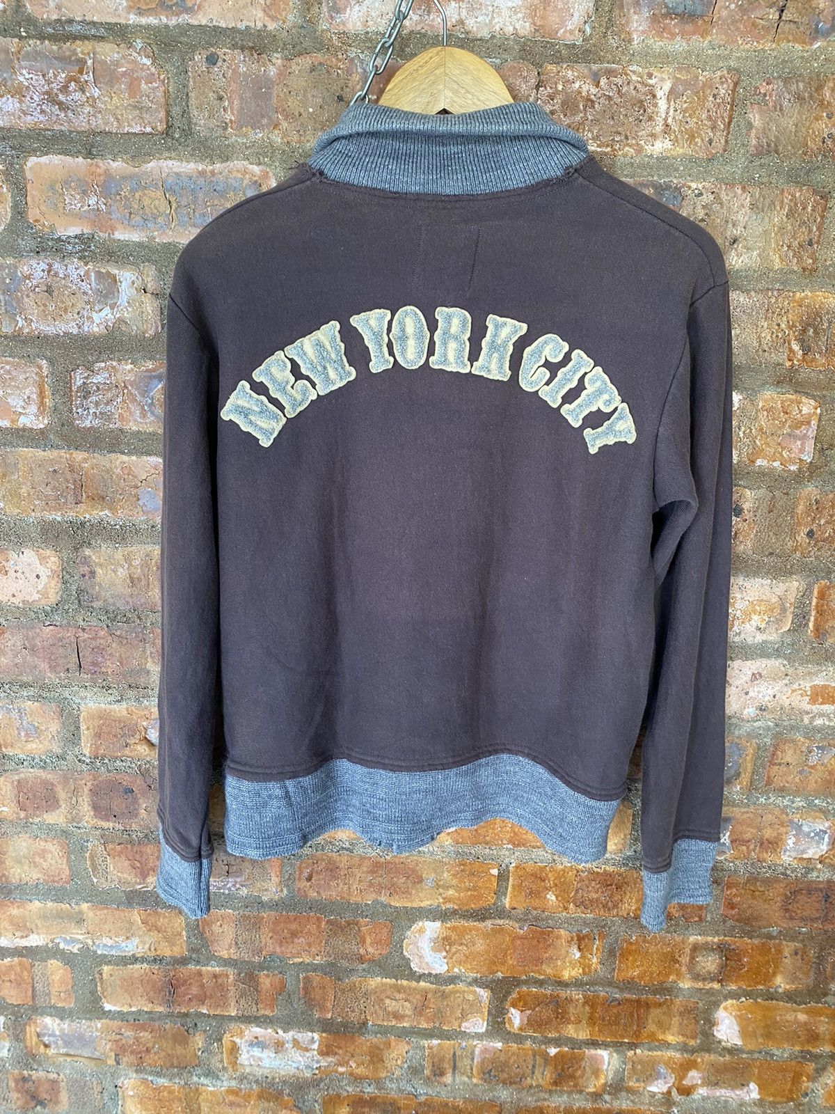 Japanese Brand × Schott 1990s Schott ''S" Patch knit heavy cardigan Size US S / EU 44-46 / 1 - 9 Thumbnail