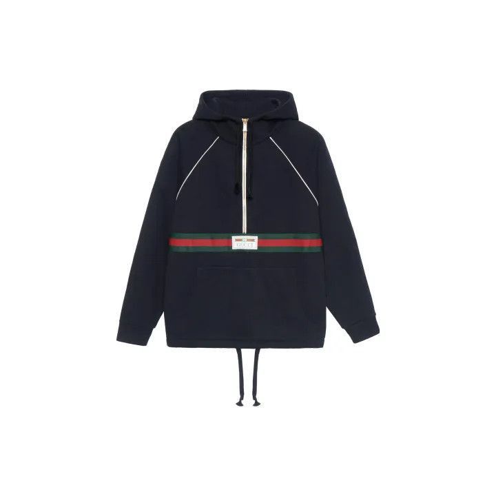 Gucci Gucci GUCCI FW21 Half-Zip Cotton Hoodie -2506 Size US L / EU 52-54 / 3 - 2 Thumbnail