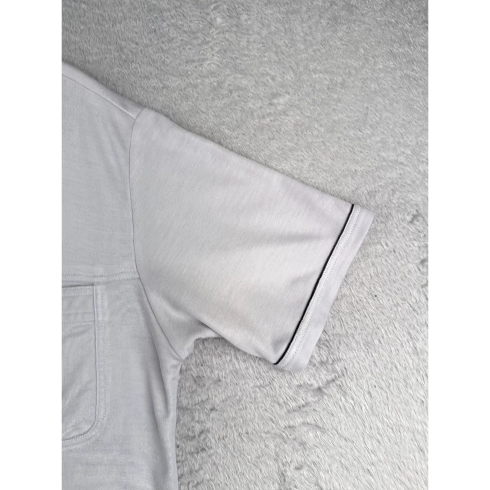Ralph Lauren VINTAGE Ralph Lauren Polo Shirt Mens Small Gray 1/4 Zip 2 Pockets Short Sleeve Polyester Cotton Read Size US S / EU 44-46 / 1 - 2 Thumbnail
