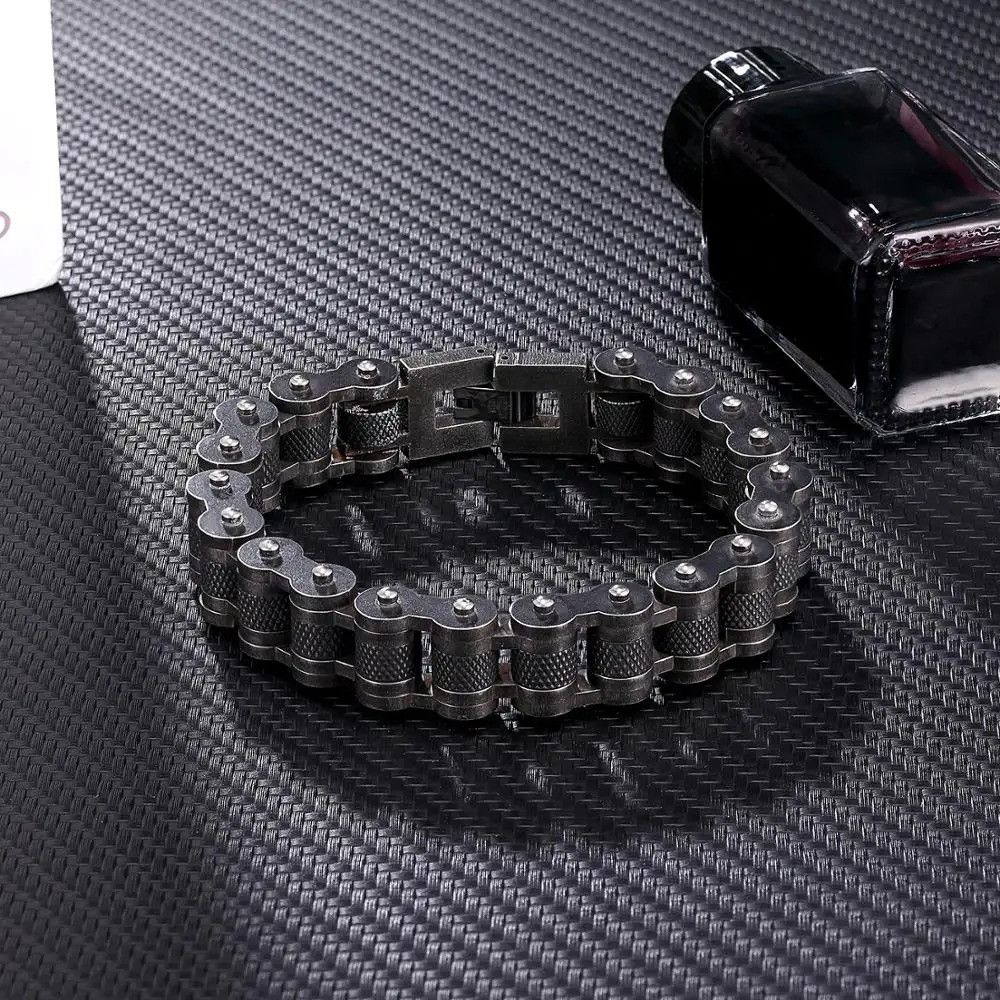 Other Biker Chain Link Bracelet Stainless Steel Punk Gift For Him Size ONE SIZE - 6 Thumbnail