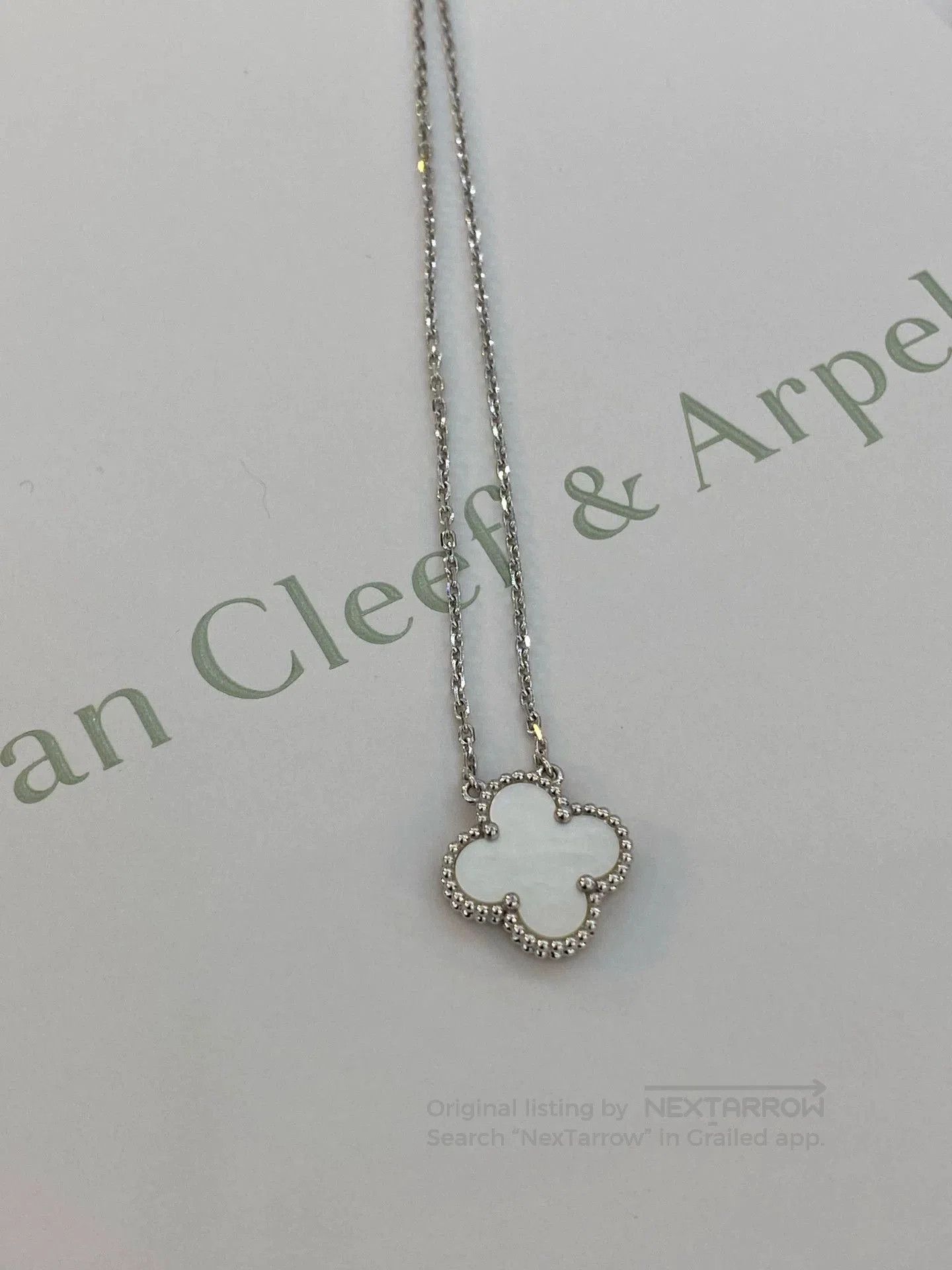 Van Cleef & Arpels Van Cleef Arpels White Gold Clover Necklace. Size ONE SIZE - 4 Thumbnail
