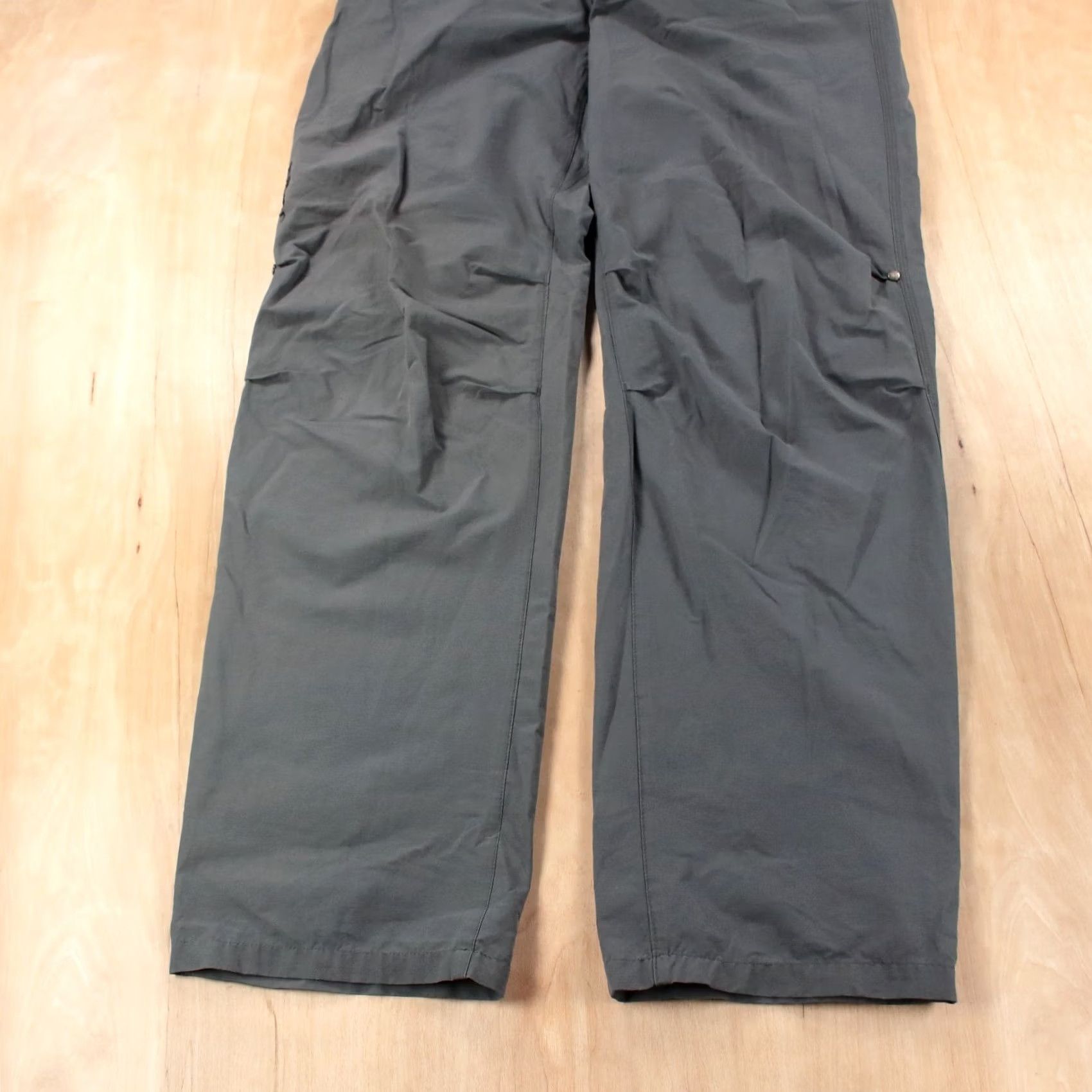 Vintage VTG Blurr Y2K Stretch Tech Pants MEDIUM Gray Cotton Blend Nylon Spandex Chino Pockets Lightweight Adjustable Waistband Mens 33in Inseam Size US 31 - 2 Thumbnail