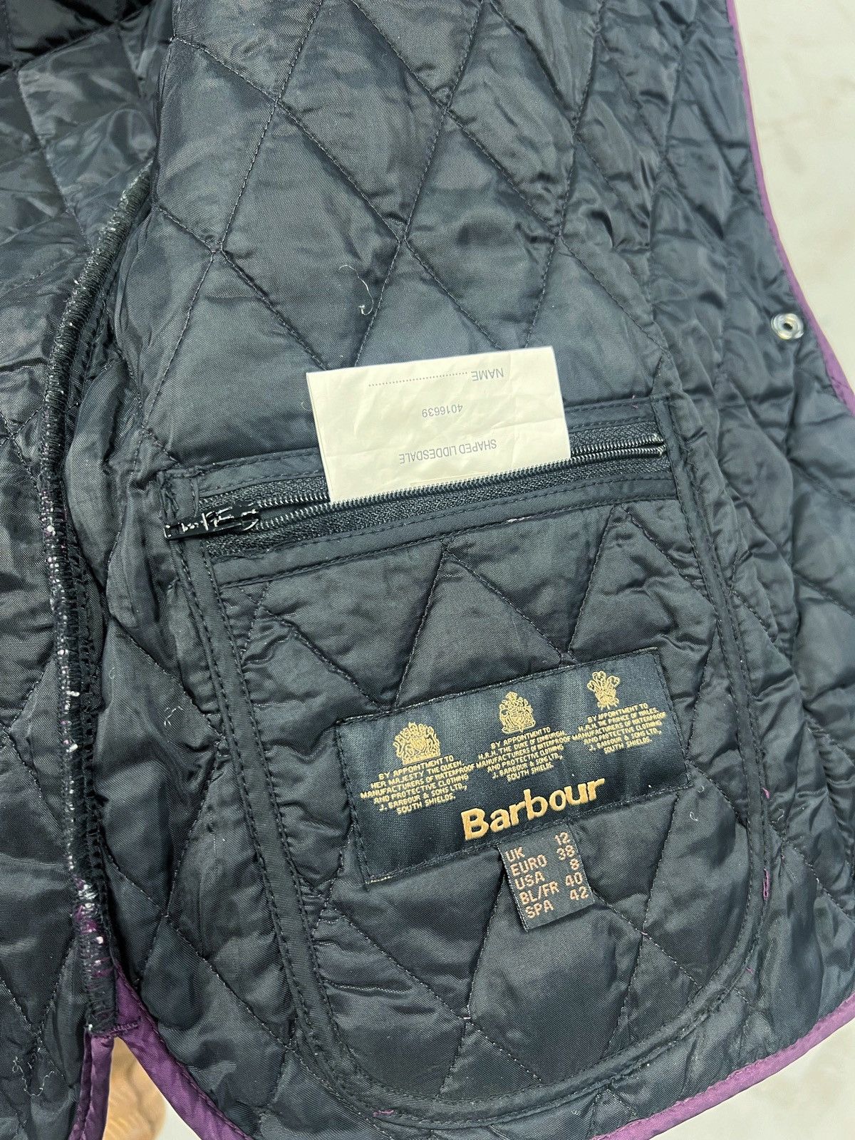 Barbour Barbour Purple Quilted Jacket Size USA 8 UK 12 Size M / US 6-8 / IT 42-44 - 6 Thumbnail