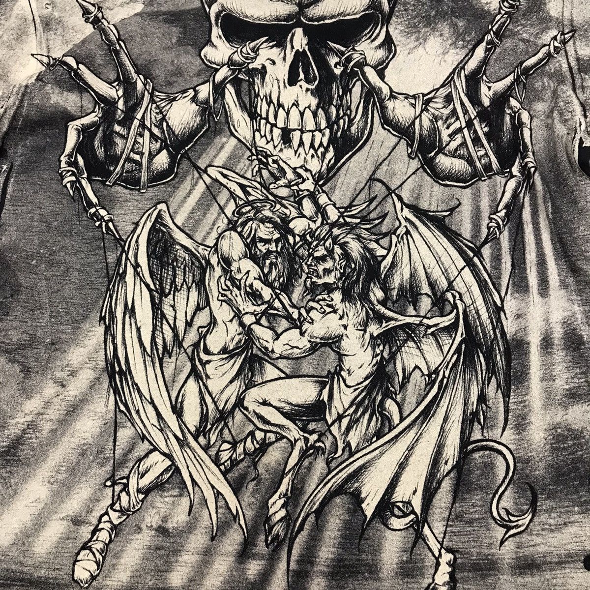 Affliction × If Six Was Nine × Vintage 😈AFFLICTION MADE IN USA RARE ART TSHIRT Size US L / EU 52-54 / 3 - 2 Thumbnail
