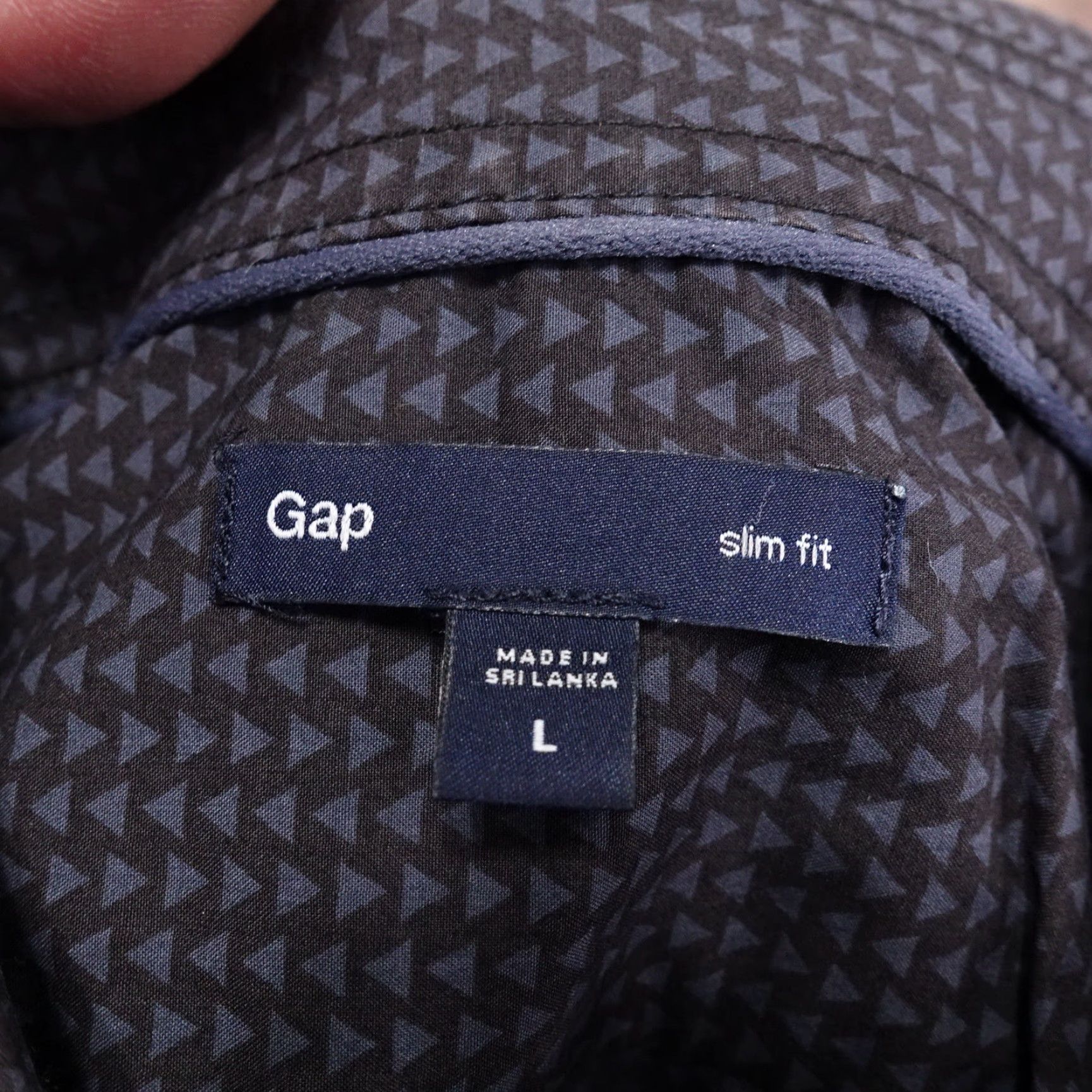 Gap GAP Slim Fit Geometric Long Sleeve Button-Up Shirt Mens Large Multicolor Size US L / EU 52-54 / 3 - 6 Thumbnail