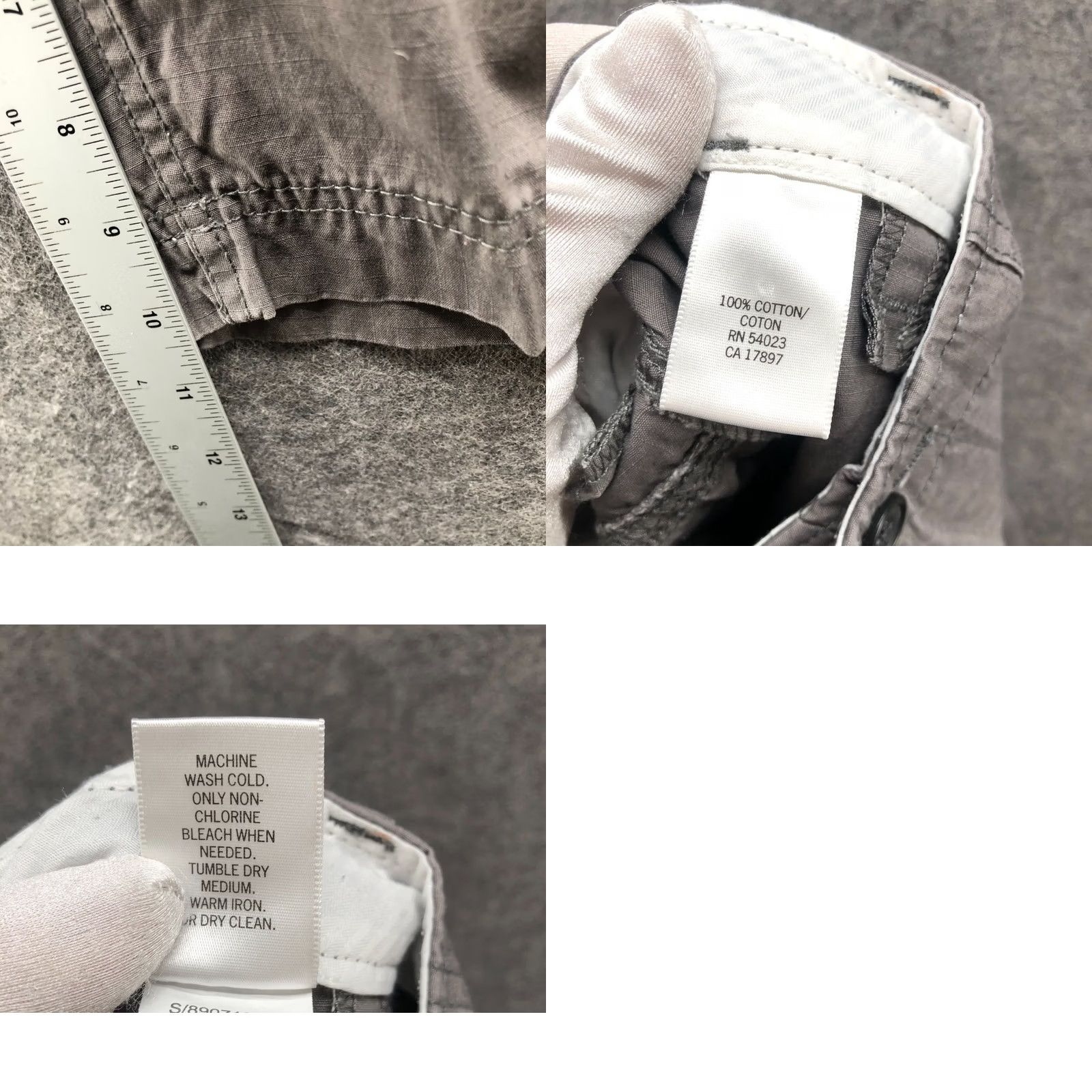 Banana Republic Banana Republic Ripstop Shorts Mens 33 Gray 10.5'' Inseam Cotton Flat Front Chino Pocket Preppy Regular Mens Size US 33 - 8 Thumbnail