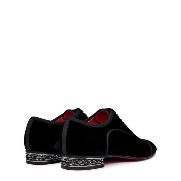 Christian Louboutin Greggyrocks Velvet Oxford Shoes Size US 7 / EU 40 - 5 Thumbnail