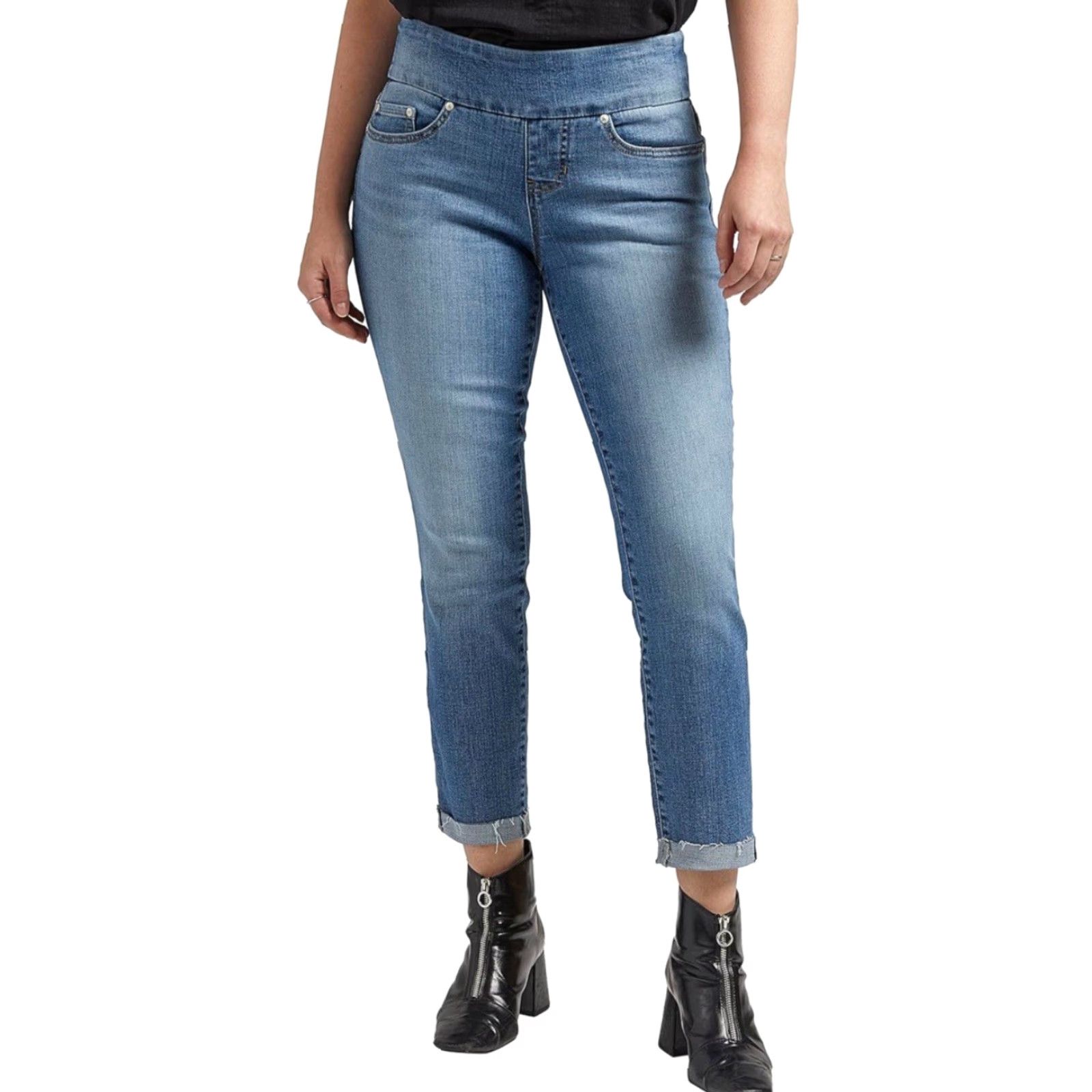 AG Jeans NWT JAG Jeans Women's Amelia Pull On Slim Fit Ankle Jean Meridian Blue Sz 0/27 Size 25" / US 0 / IT 36 - 2 Thumbnail