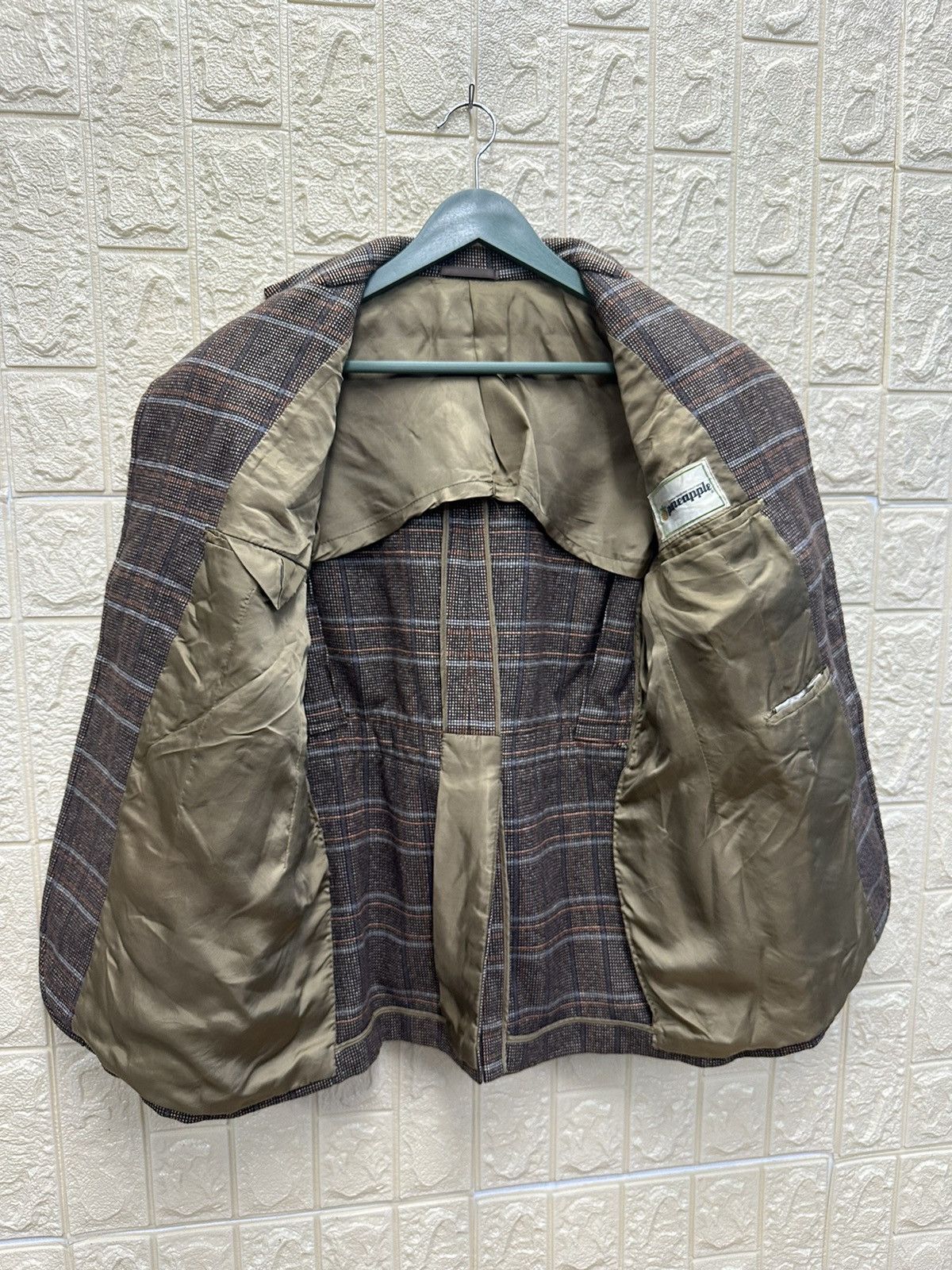 Vintage Vintage Pineapple Wool Blazer Jacket MJ92 Size 36S - 4 Thumbnail