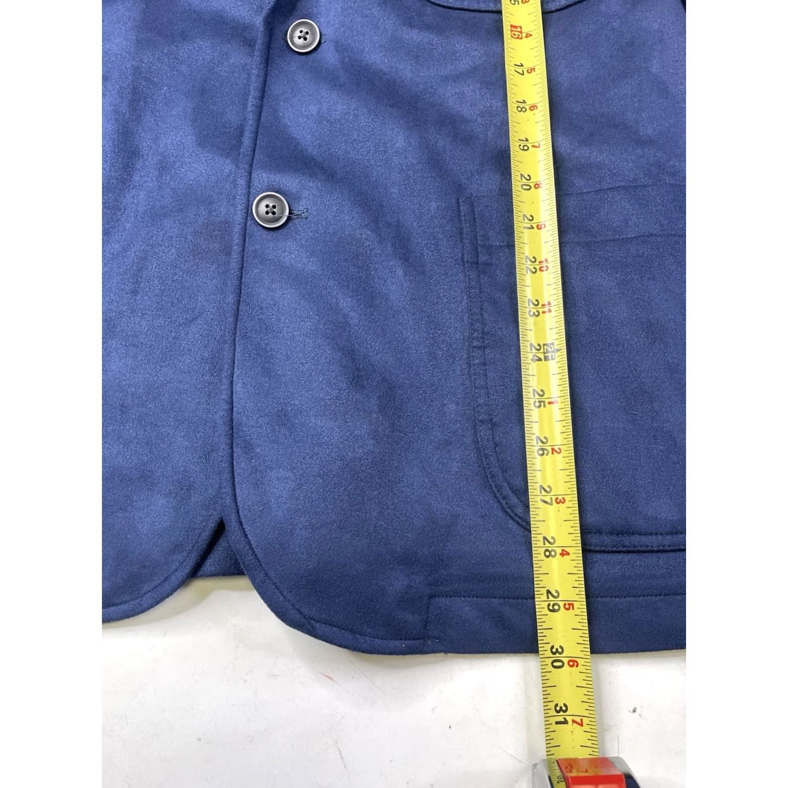 Joseph Abboud Joseph Abboud Blazer XL Blue Sport Coat Suit Jacket Single-Breasted Two-Button Notch Lapel Mens Regular Fit Vintage: No Size 46R - 7 Thumbnail