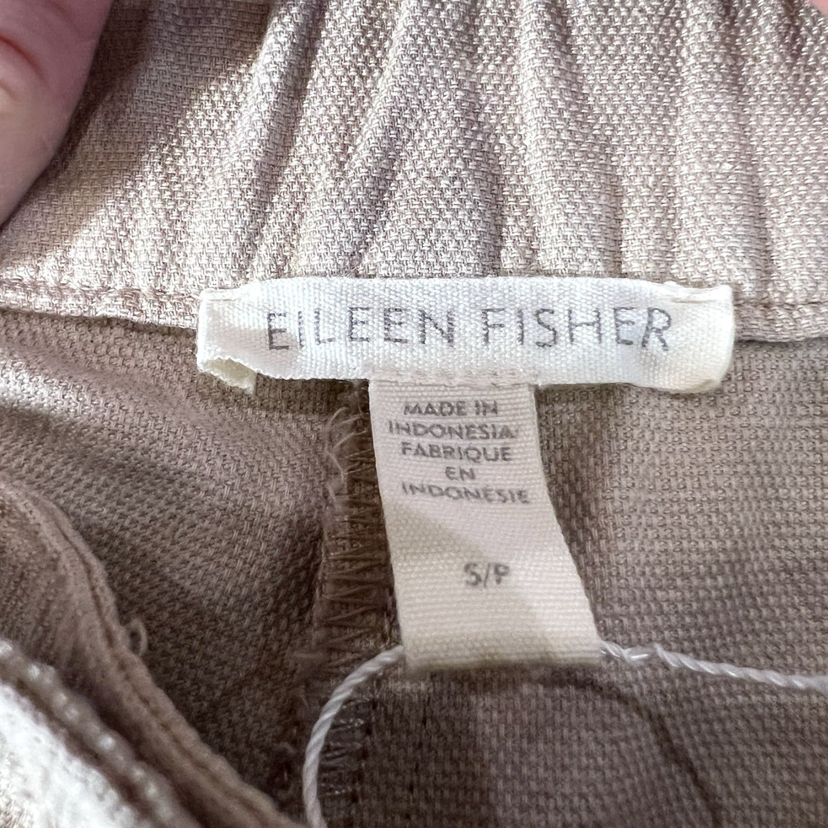 Eileen Fisher Eileen Fisher Women's Beige Organic Cotton Hemp Relaxed Ankle Pants Size Small Size 28" / US 6 / IT 42 - 2 Thumbnail