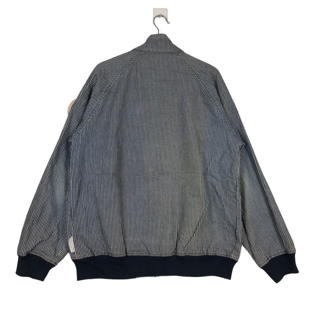 Japanese Brand 🔥90’s Striped Bomber Jacket 76 Lubricant Big Logo Size US L / EU 52-54 / 3 - 8 Thumbnail