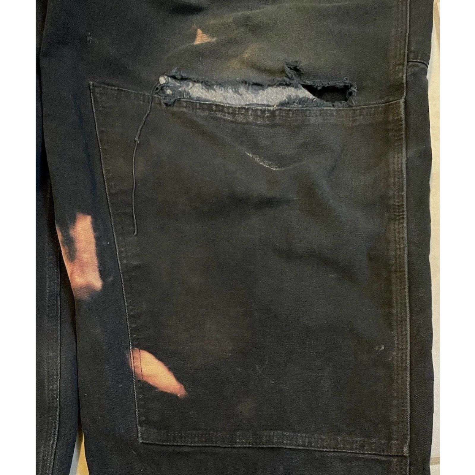 Carhartt Vtg Carhartt Thrashed Faded Distress Overall 54 Grunge Trucker Biker 80s 90s USA Size US 38 / EU 54 - 4 Thumbnail