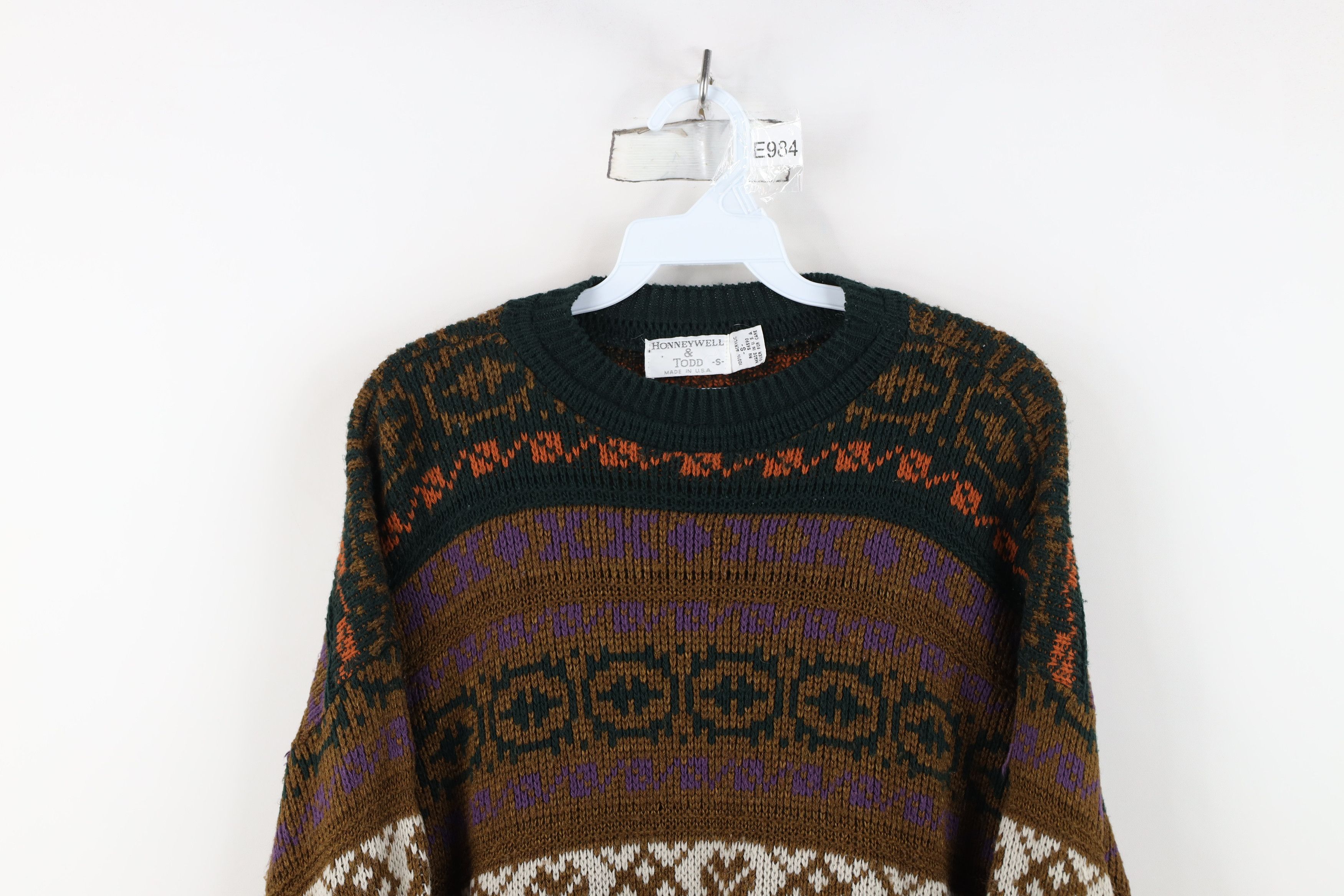 Vintage Vintage 90s Streetwear Fair Isle Knit Crewneck Sweater USA Size US S / EU 44-46 / 1 - 2 Thumbnail