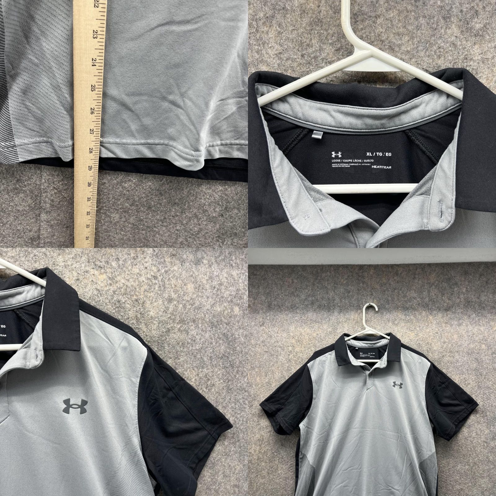 Under Armour Under Armour Polo Shirt Men XL Gray HeatGear Athletic Golf UA Shirt Polo Short Sleeve Button Collared Vertex Regular Fit Size US XL / EU 56 / 4 - 8 Thumbnail