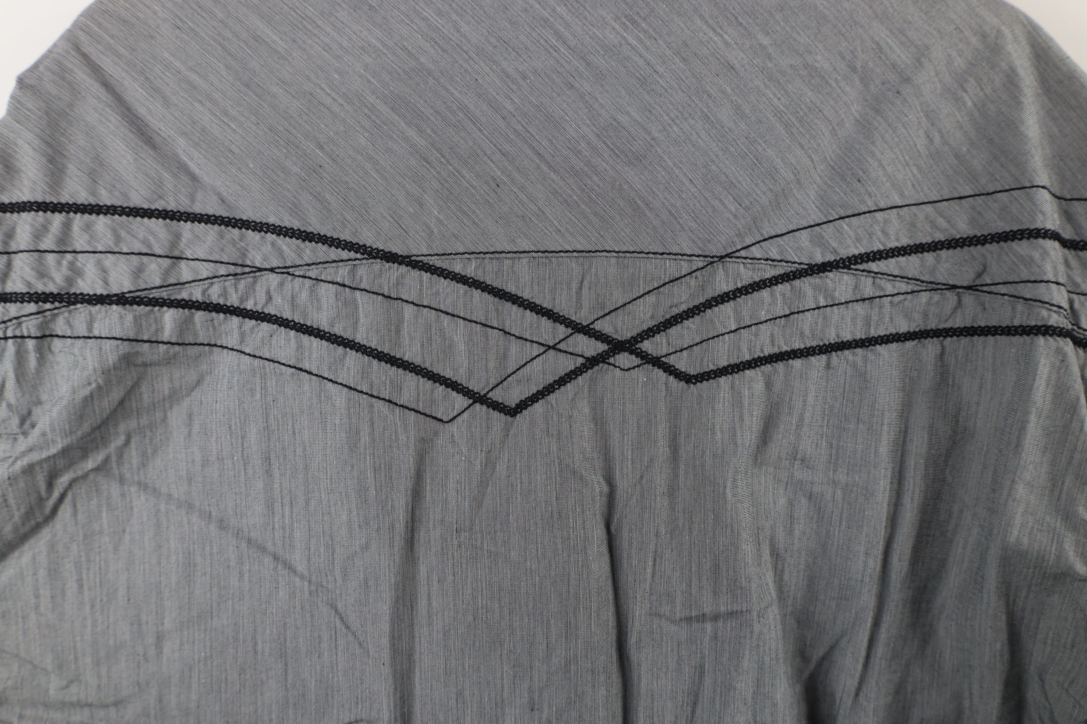 Vintage Buckle Black Faded Chambray Thick Stitch MMA Button Shirt Size US XXL / EU 58 / 5 - 11 Thumbnail