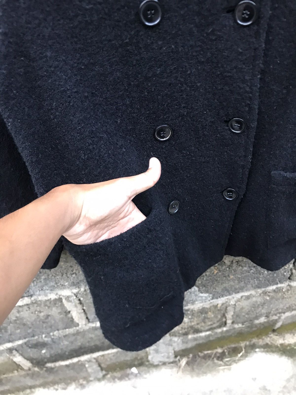 Japanese Brand × Vintage ⚡️ Vintage Do! Family Co Hooded Wool Double Breast Jacket Size US M / EU 48-50 / 2 - 6 Thumbnail