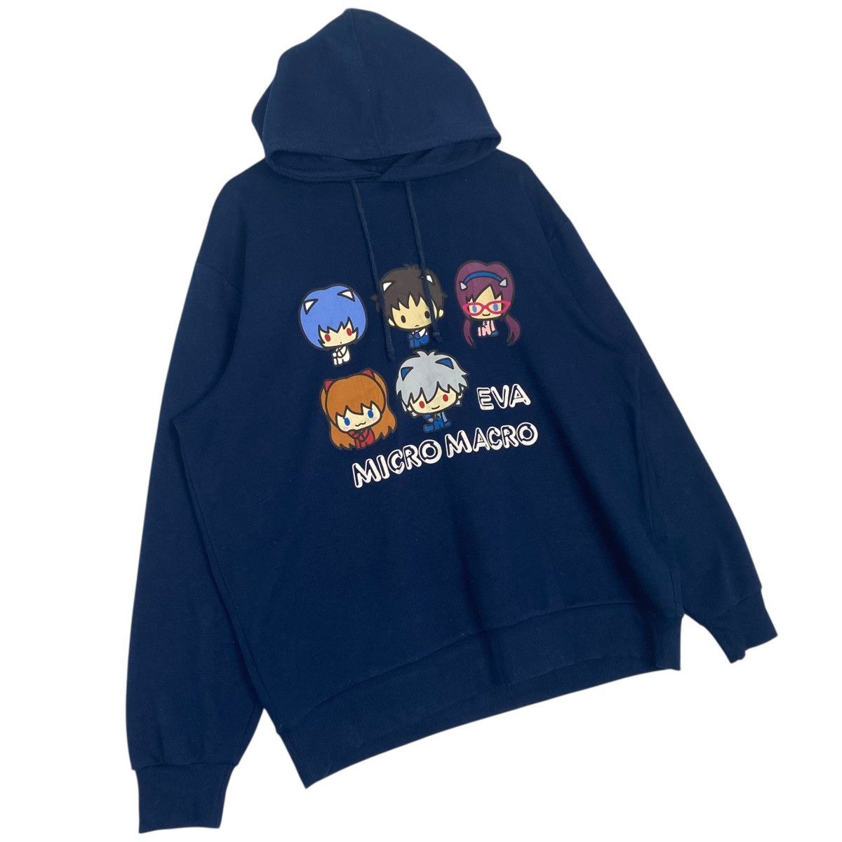 Other Vintage Eva Cartoon Big Logo Printed Hoodie NavyBlue Size L Size US L / EU 52-54 / 3 - 3 Thumbnail