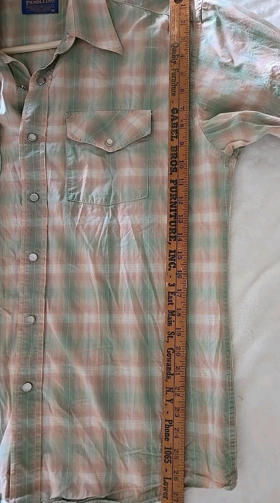 Pendleton Pendleton Men's M Rancher Western Shirt Pearl Snap Plaid LS Size US M / EU 48-50 / 2 - 4 Thumbnail
