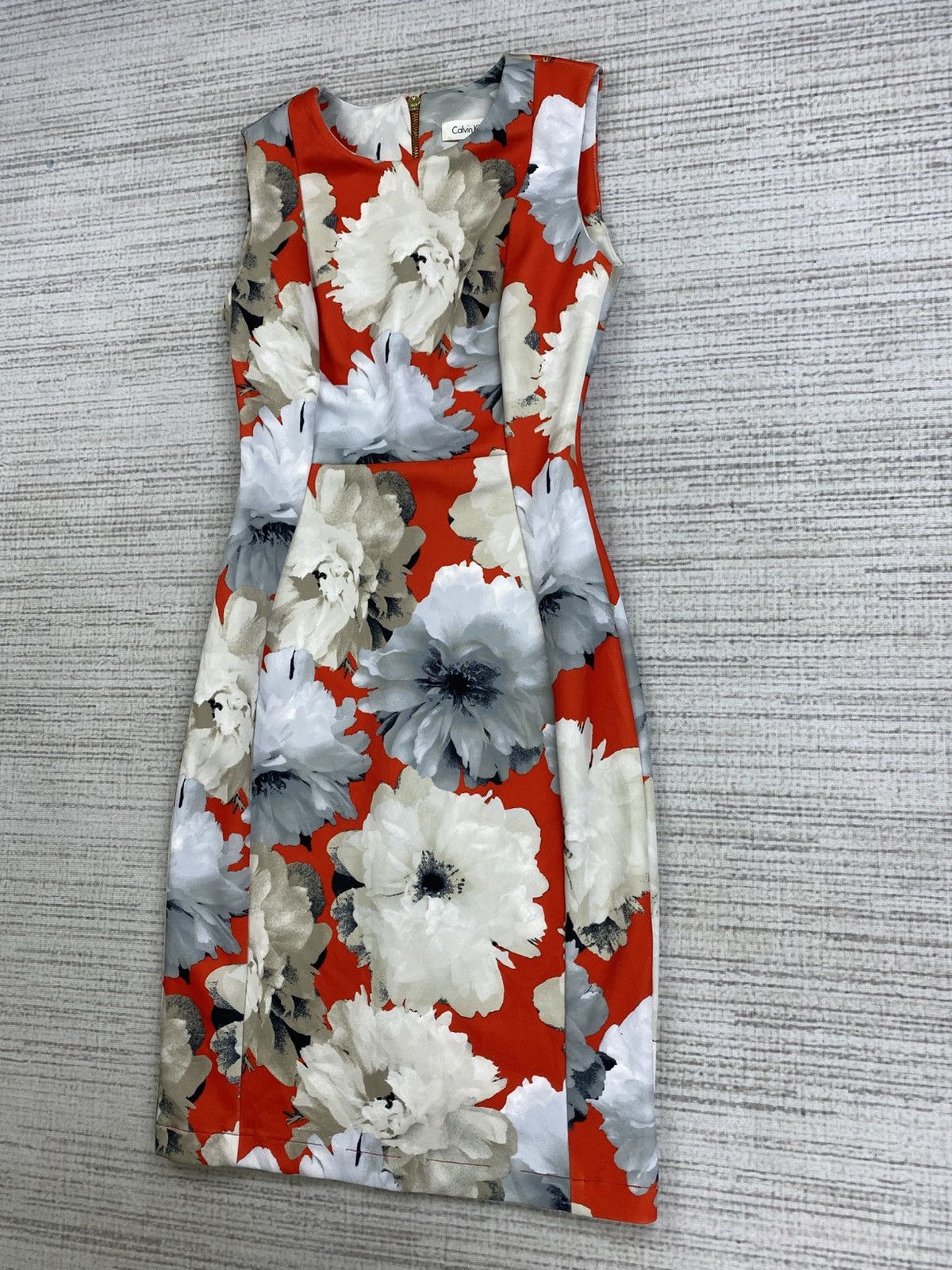 Calvin Klein × Vintage Vintage Calvin Klein Full Printed Floral Sleeveless Dress Size XS / US 0-2 / IT 36-38 - 3 Thumbnail