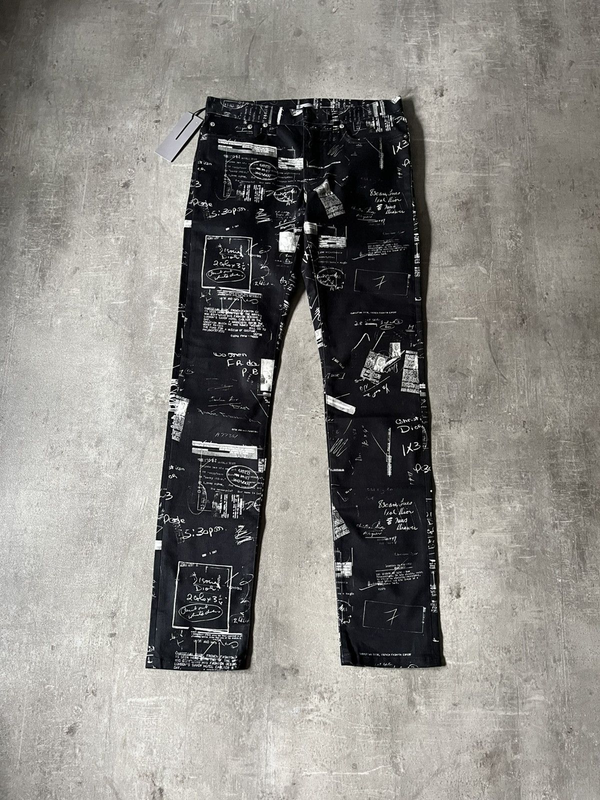 Dior Dior doodle denim black jeans rare Size US 30 / EU 46 - 1 Thumbnail