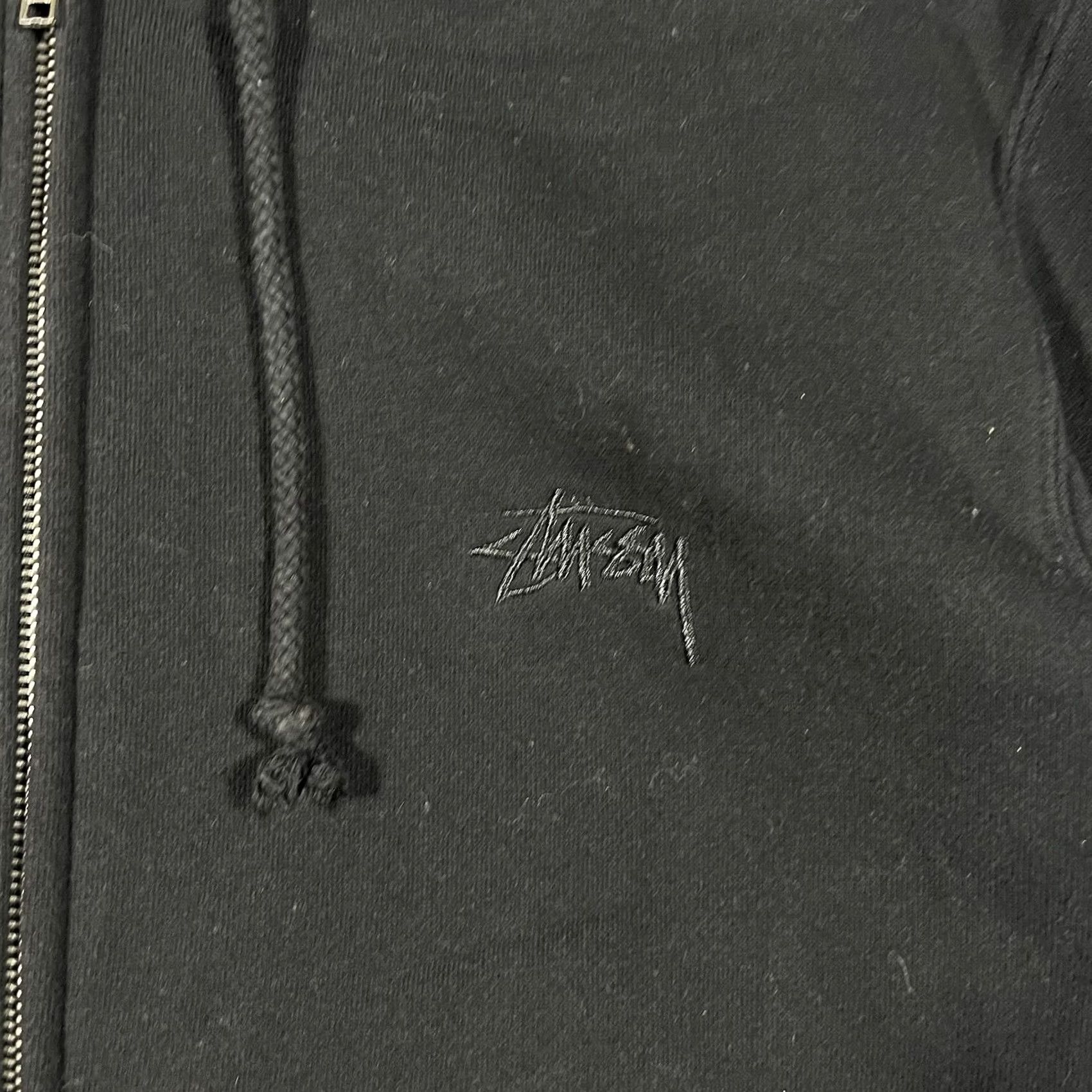 Spell Stussy Hoodie Mens XL Black Zip Embroidered Spell Out Graphic Vtg Size US XL / EU 56 / 4 - 4 Thumbnail