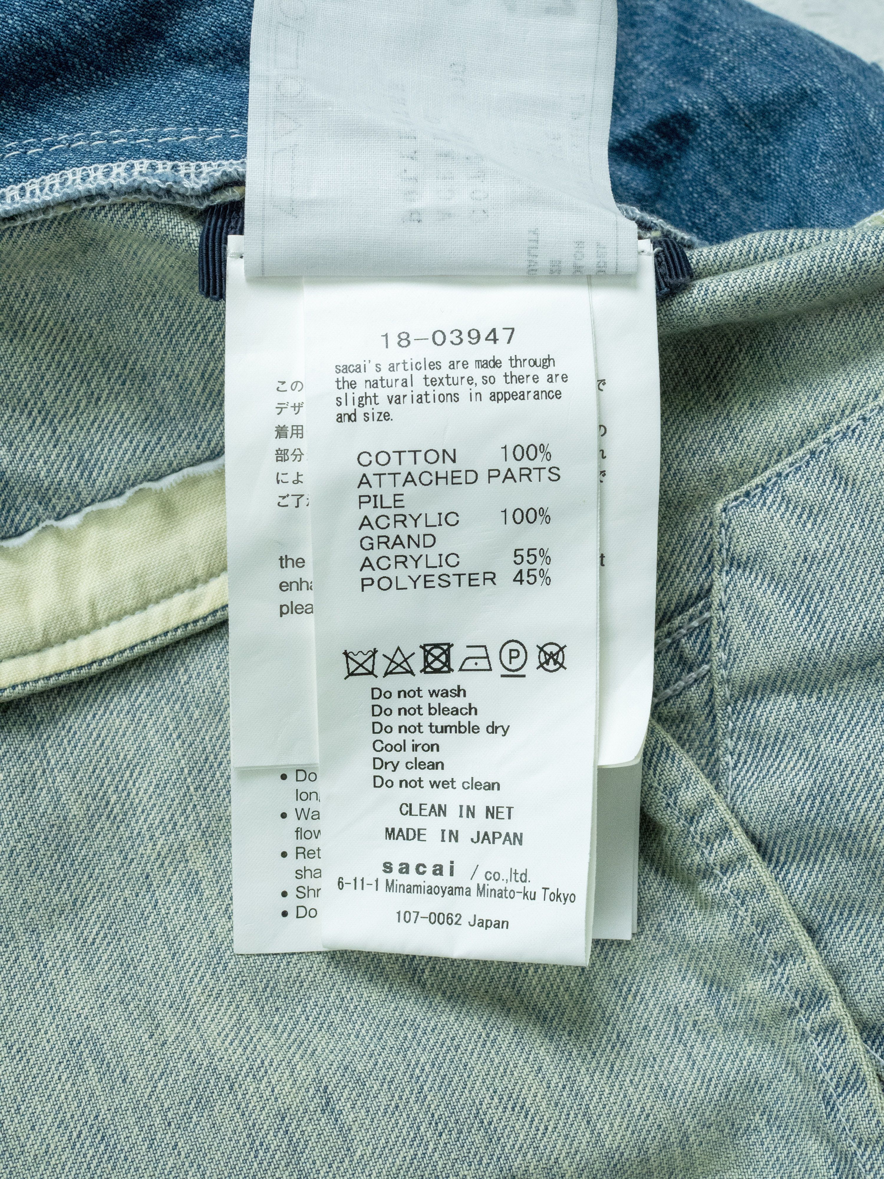 Sacai Sacai Blue Washed Denim Jackets With Fur Collar Size S / US 4 / IT 40 - 8 Thumbnail