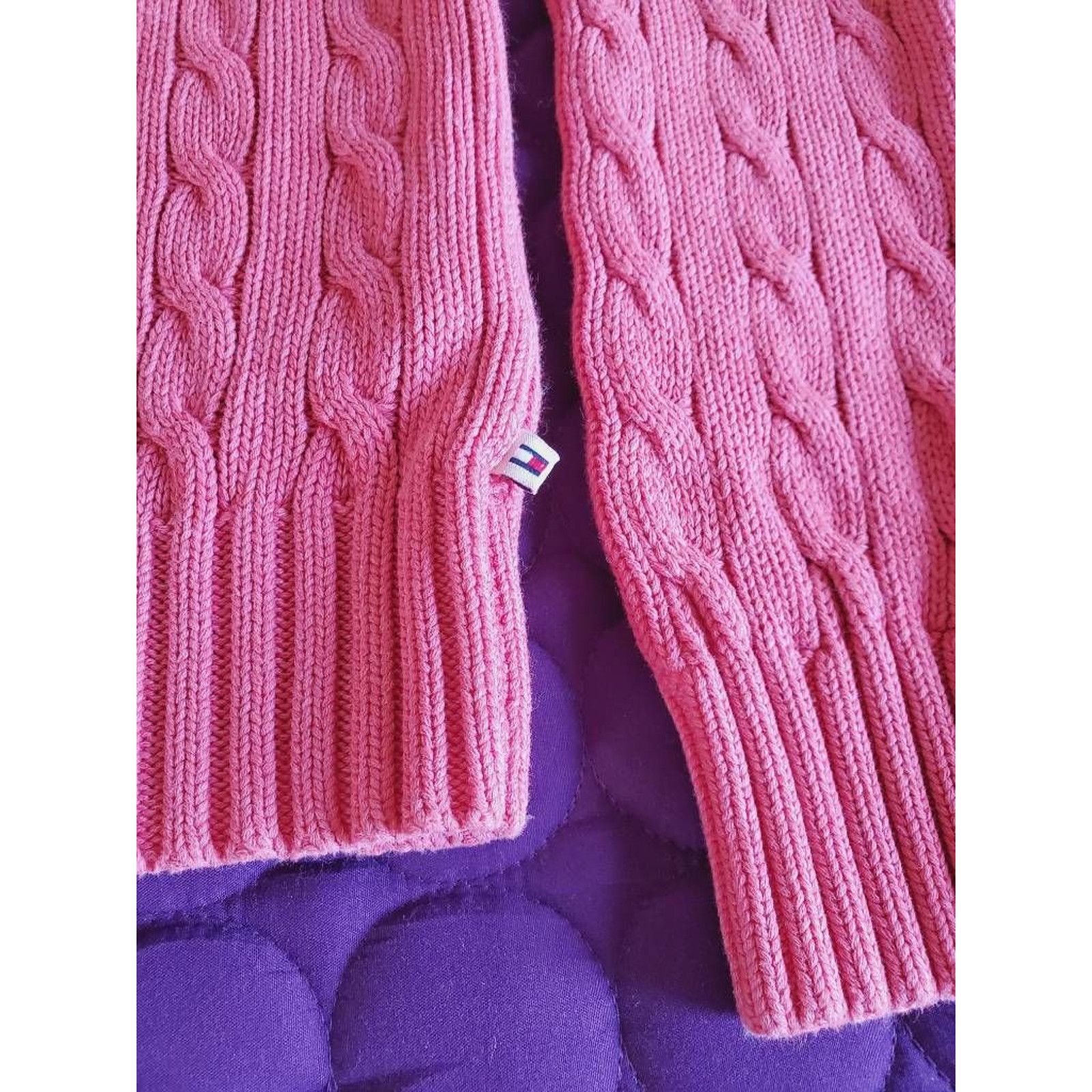 Tommy Hilfiger Tommy Hilfiger Coral Long Sleeve V Neck Pullover Sweater SP Size S / US 4 / IT 40 - 3 Thumbnail