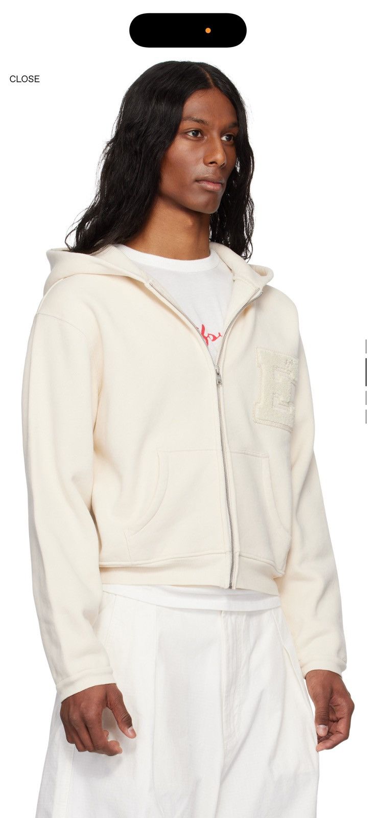 ERL ERL Off white varsity zip up hoodie Size US L / EU 52-54 / 3 - 2 Thumbnail