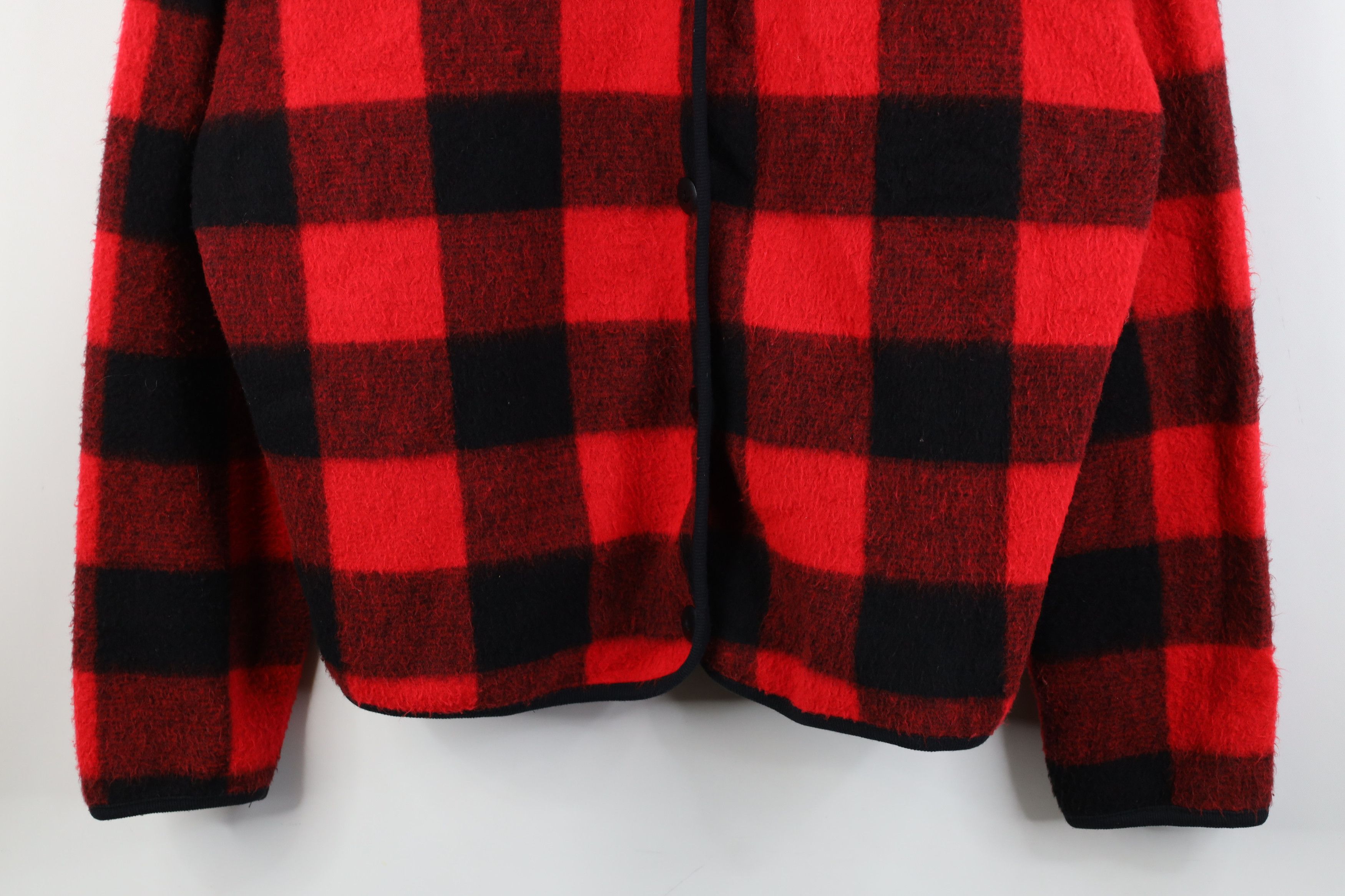 Vintage Vintage 90s Streetwear Plaid Fleece Cardigan Sweater USA Size M / US 6-8 / IT 42-44 - 3 Thumbnail