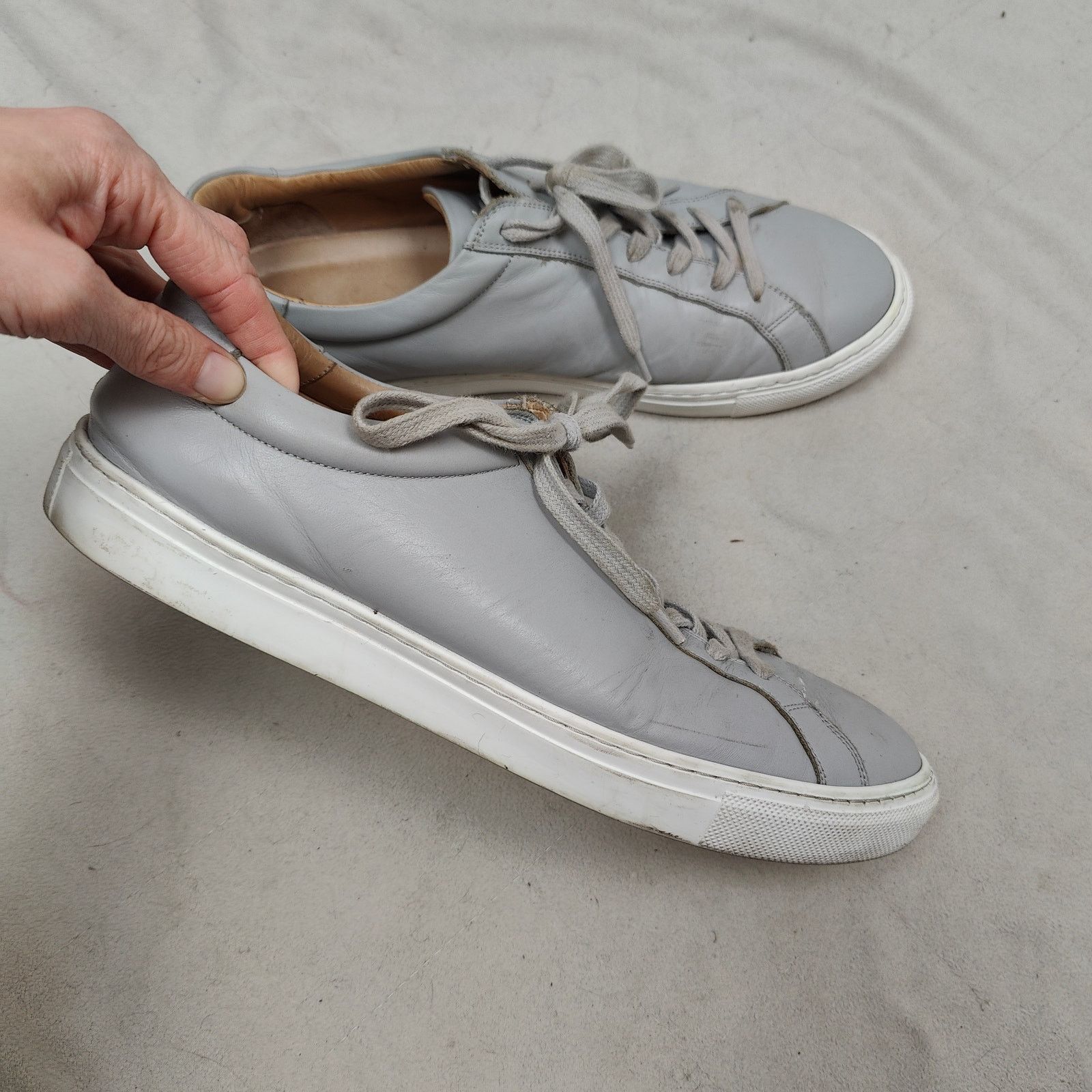 Suitsupply SuitSupply Sneakers Mens 45 US 11 Light Gray Calf Leather Size US 11 / EU 44 - 2 Thumbnail