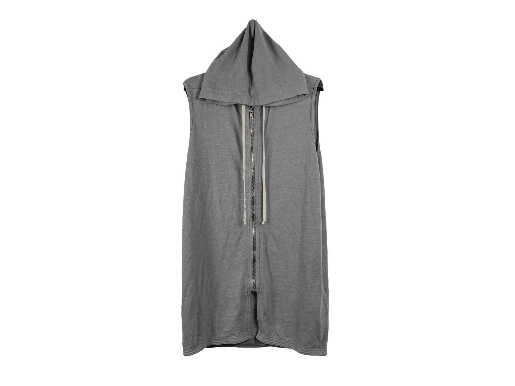 Rick Owens Rick Owens DRKSHDW Gray Sleeveless Zipper Hoodie Size US L / EU 52-54 / 3 - 1 Thumbnail