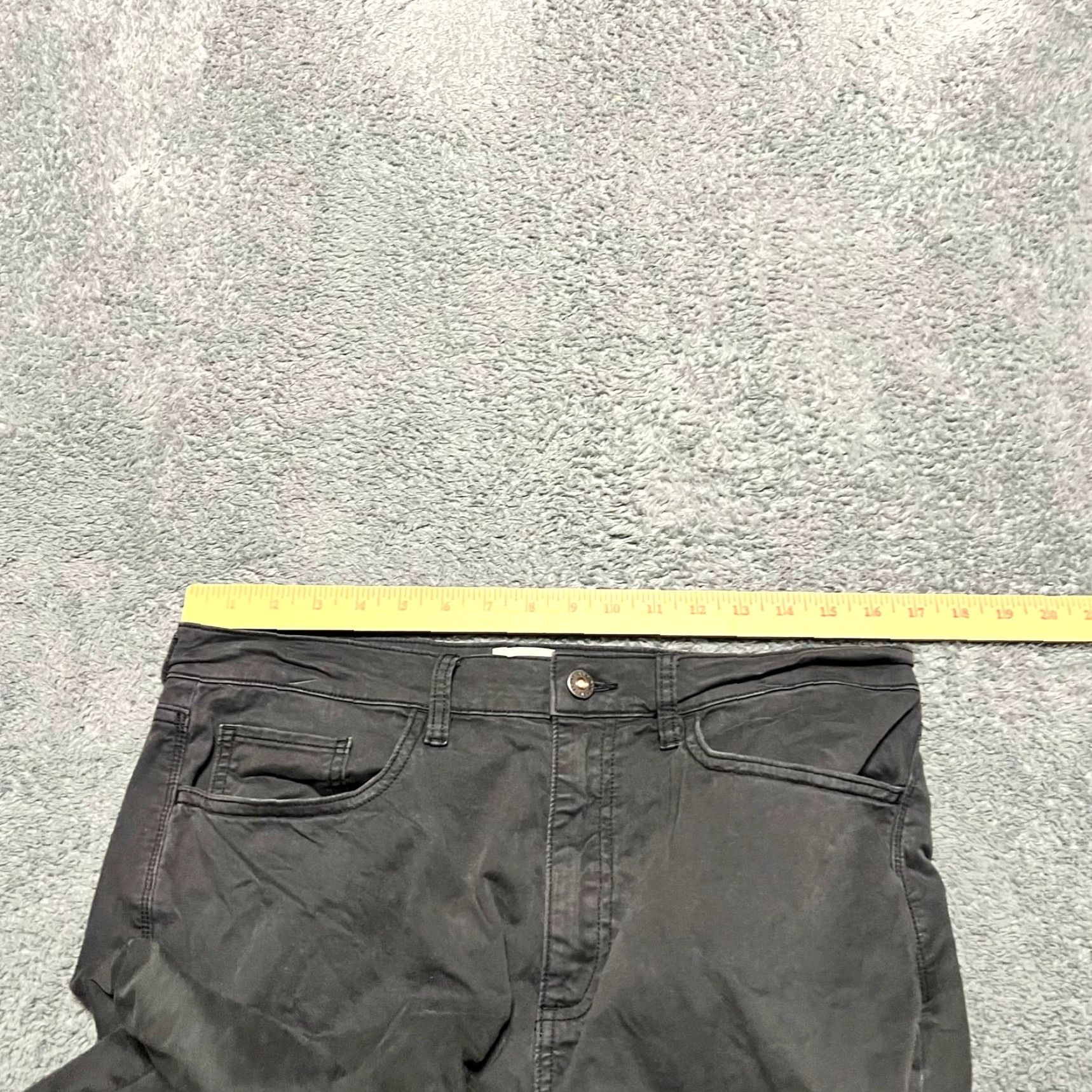 Vintage Flint & Tinder Pants Mens 33x30 Slim Fit Gray Khaki Stretch Cotton Jeans Size US 33 - 7 Thumbnail