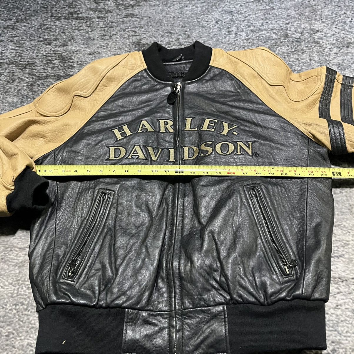 Harley Davidson VINTAGE HARLEY DAVIDSON BIKER LOGO VARSITY LEATHER JACKET Size US M / EU 48-50 / 2 - 12 Thumbnail