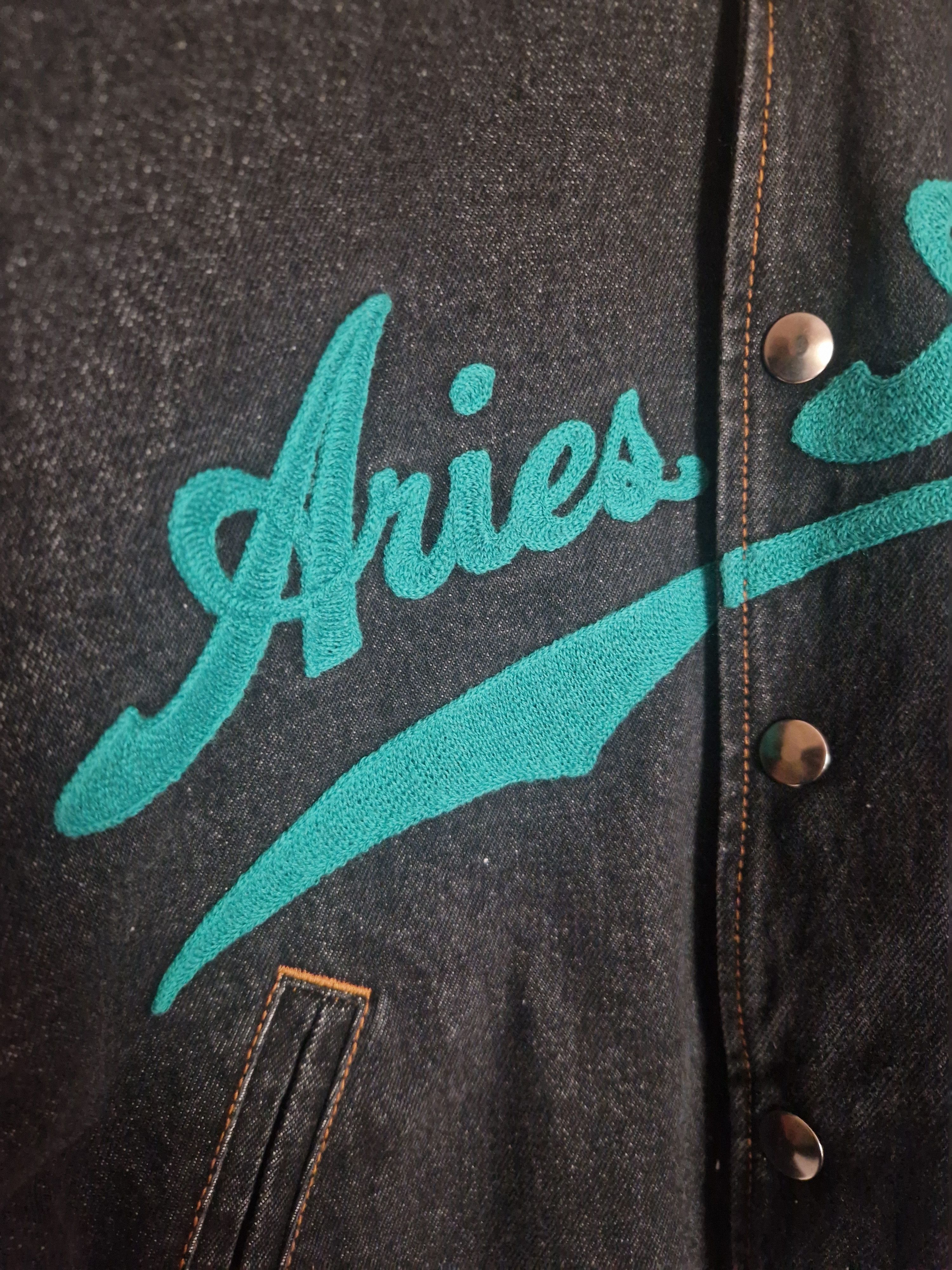 Aries Varsity Denim Jacket Size US M / EU 48-50 / 2 - 2 Thumbnail