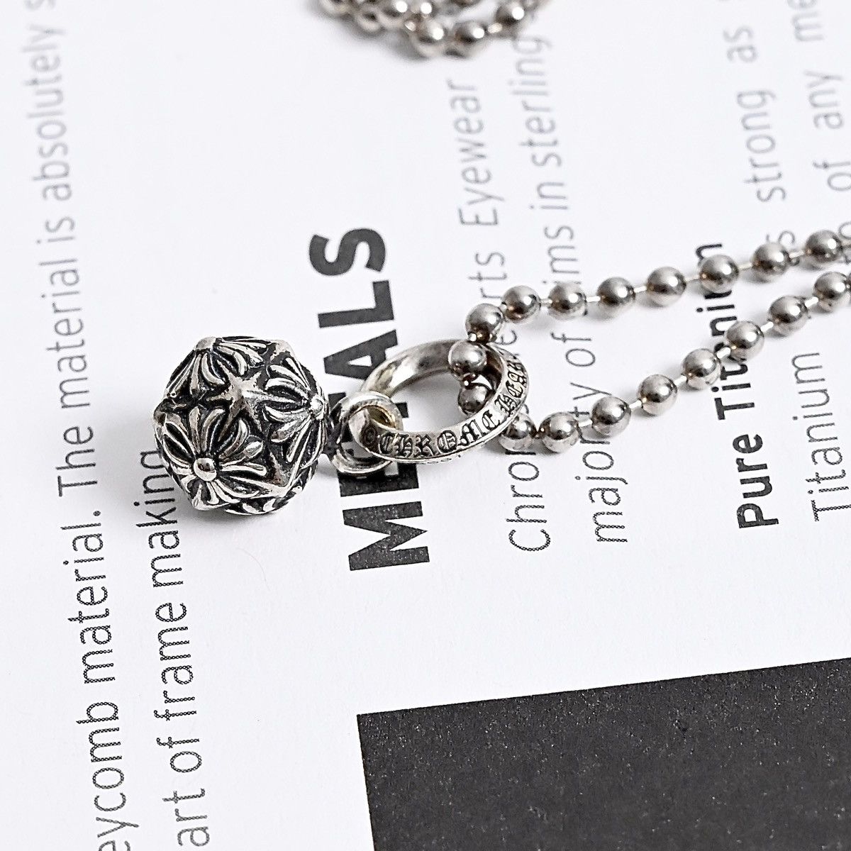 Chrome Hearts CHROME HEARTS PYRMD PLUS BALL NECKLACE SILVER Size ONE SIZE - 6 Thumbnail
